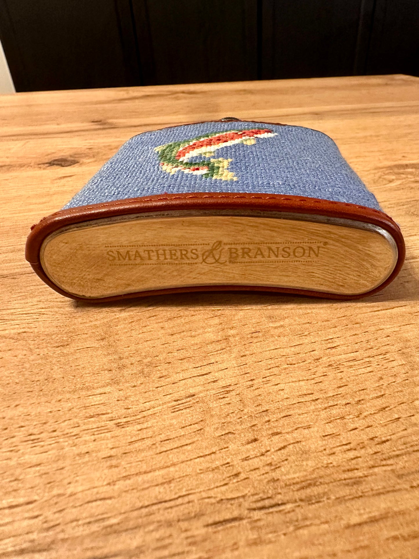 Smathers and Branson 6oz Needlepoint Flask - Trout & Fly