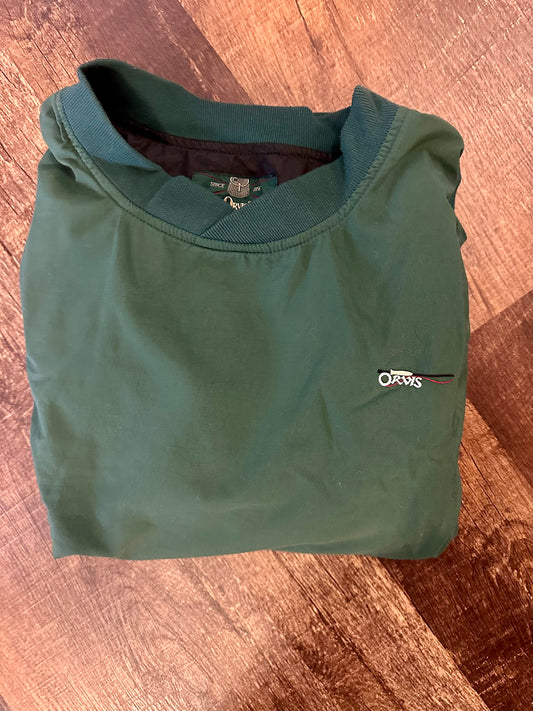 Vintage Orvis Windbreaker (L) With Embroidered Rod Logo - Green