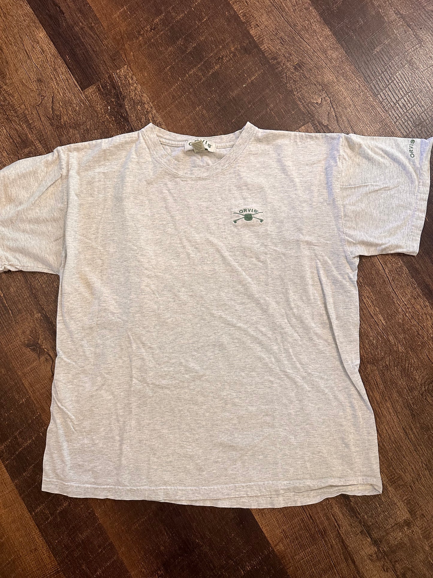 Orvis Pagosa Springs Tshirt (XL) Trout Graphic & Embroidered Logos - Gray