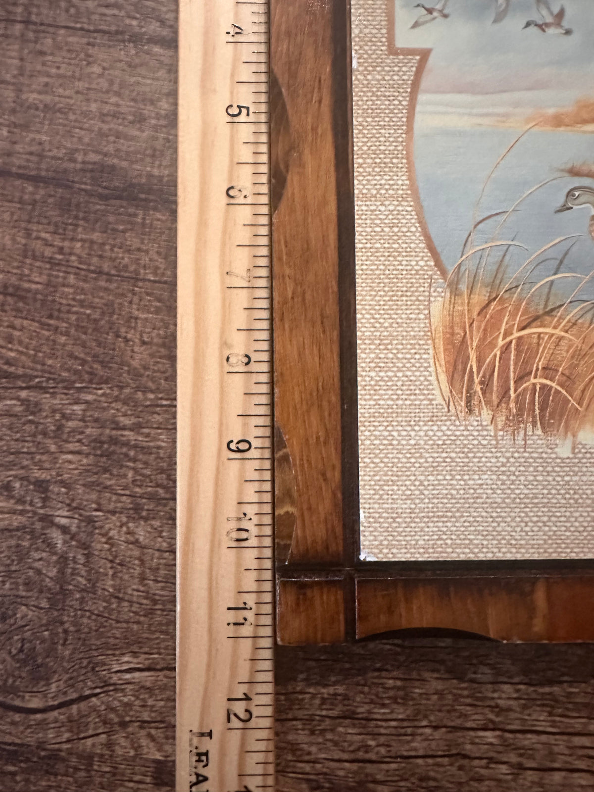 Vintage Wooden Duck Scripture Plaque 11”x9”