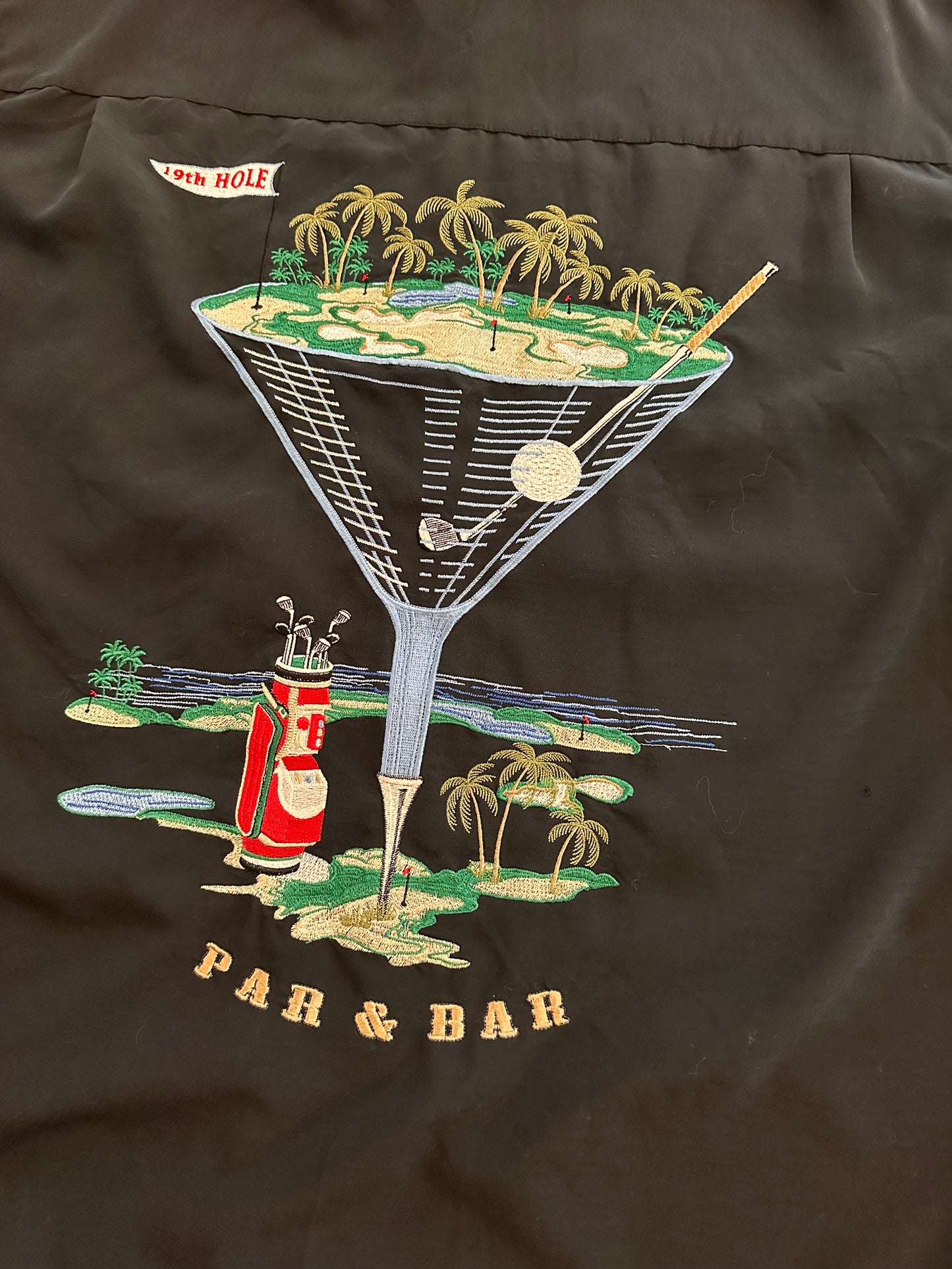 Bamboo Cay Button Down T (XXL) “Par & Bar” - Black