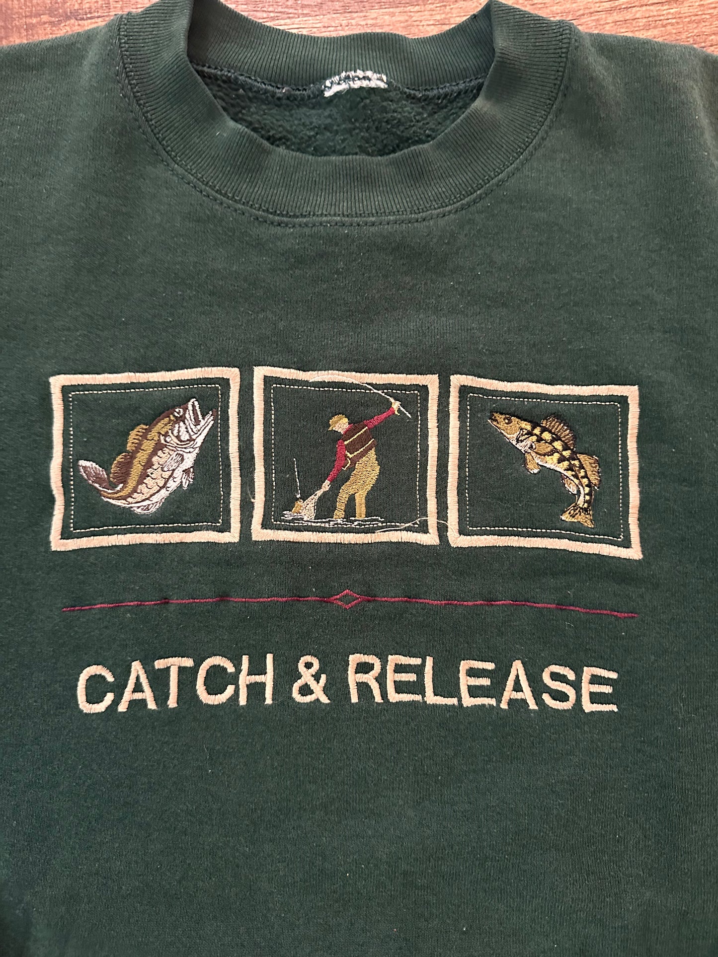 Vintage Catch & Release Crewneck (XL?) Green