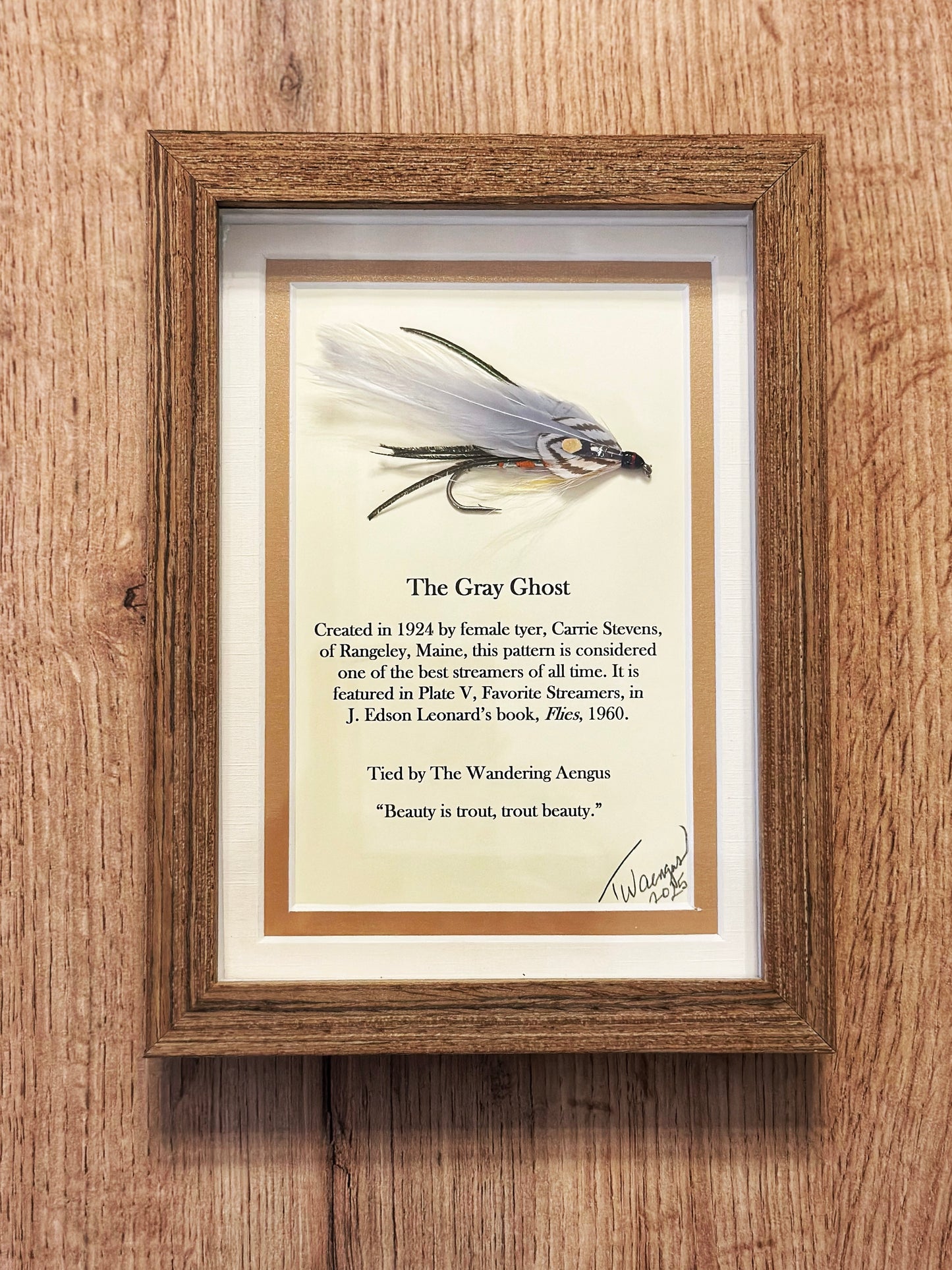 Hand Crafted Streamer Shadow Box Pair - The Gray Ghost & Black Ghost