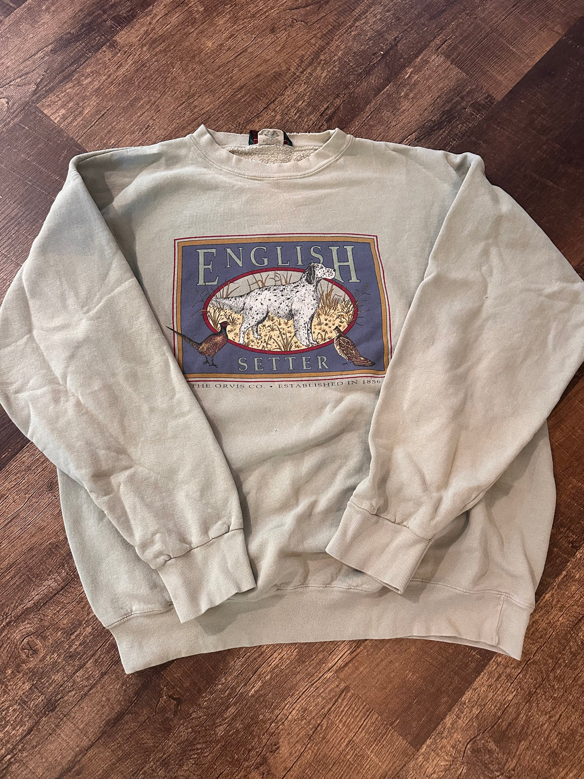 Vintage Orvis Crewneck (XL) Light Distressed English Setter