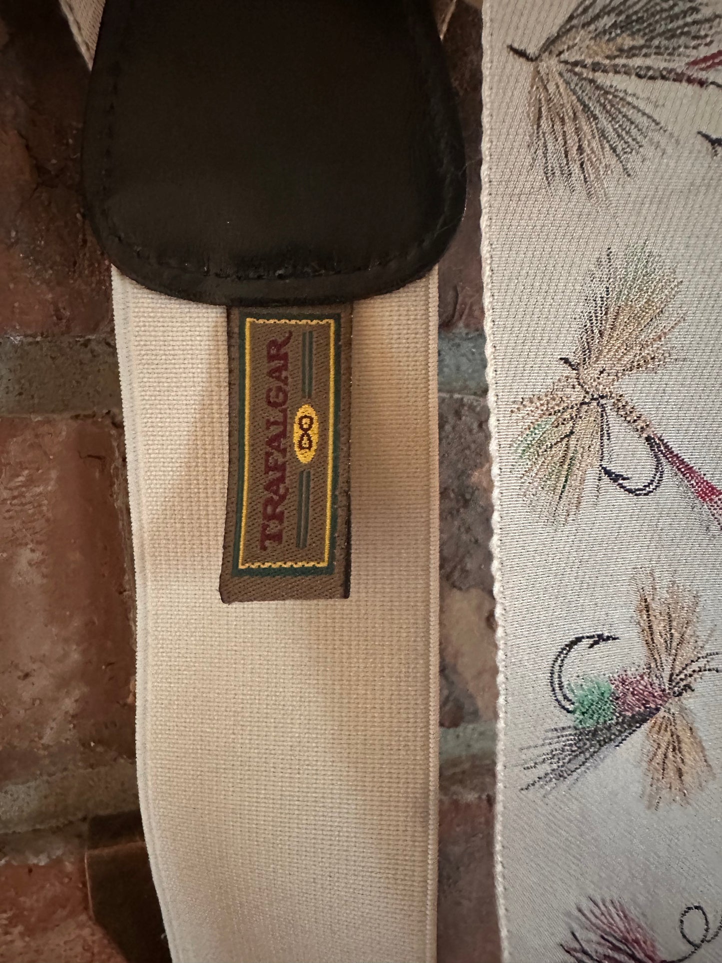Vintage Trafalgar Silk Suspenders - Fly Fishing Theme