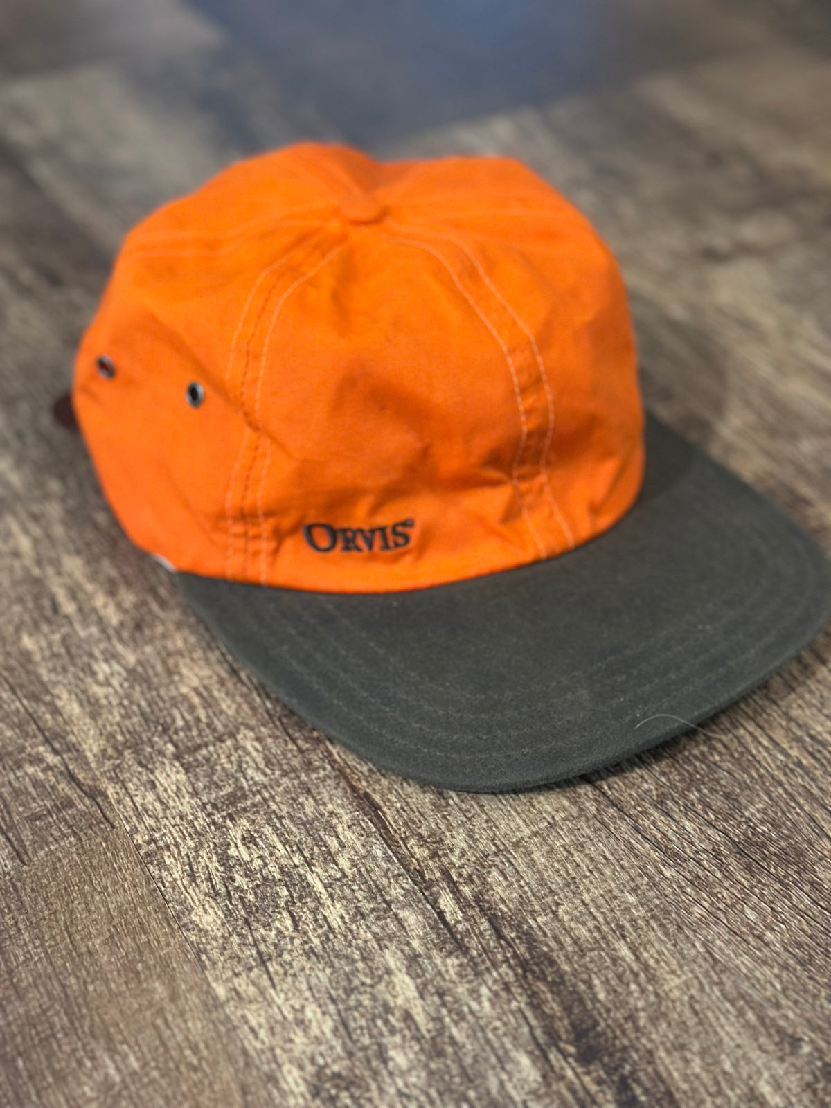 Vintage Orvis Waxed Cap Hunter Orange