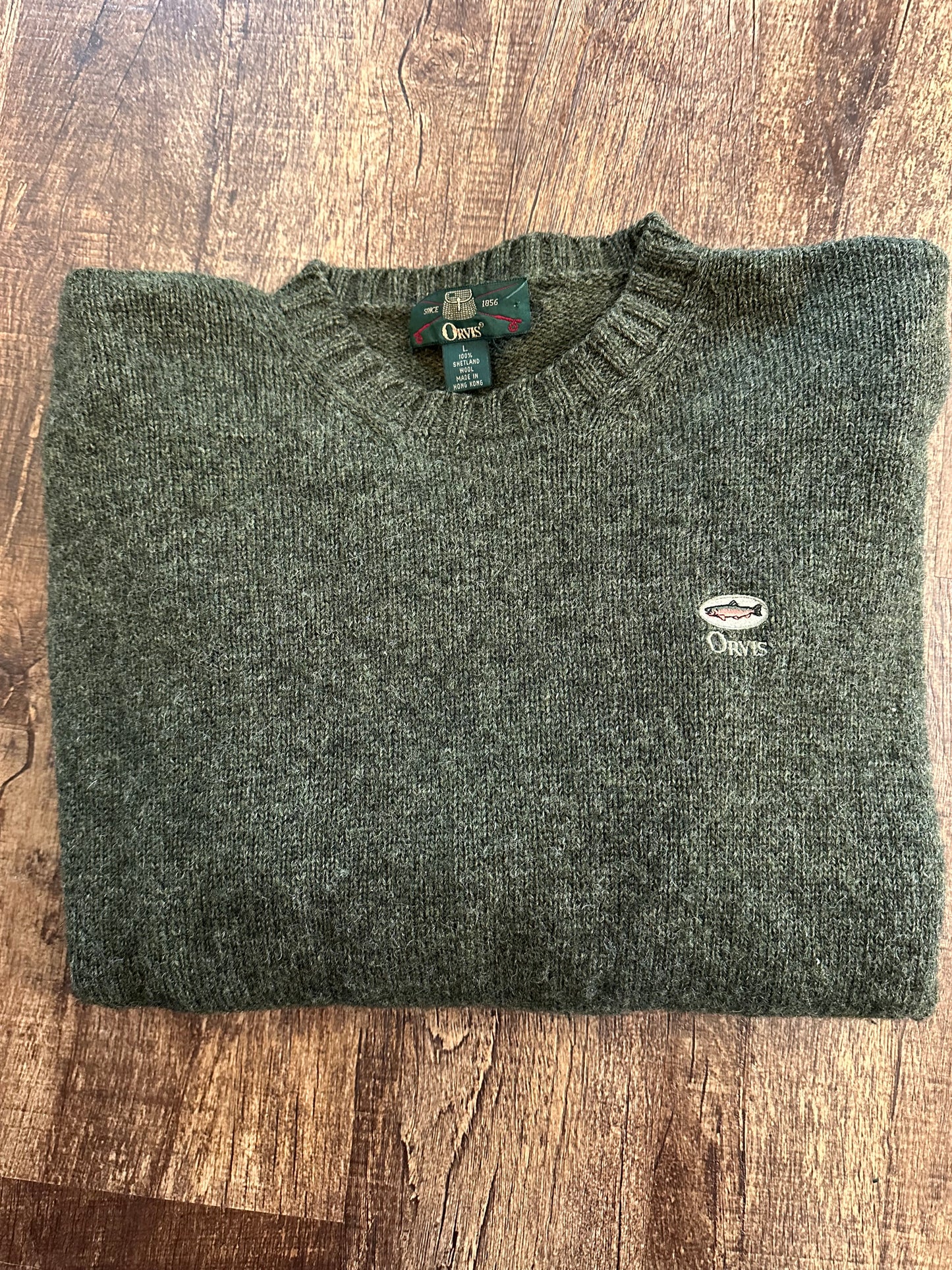 Vintage Orvis Sweater (L) 100% Shetland Wool