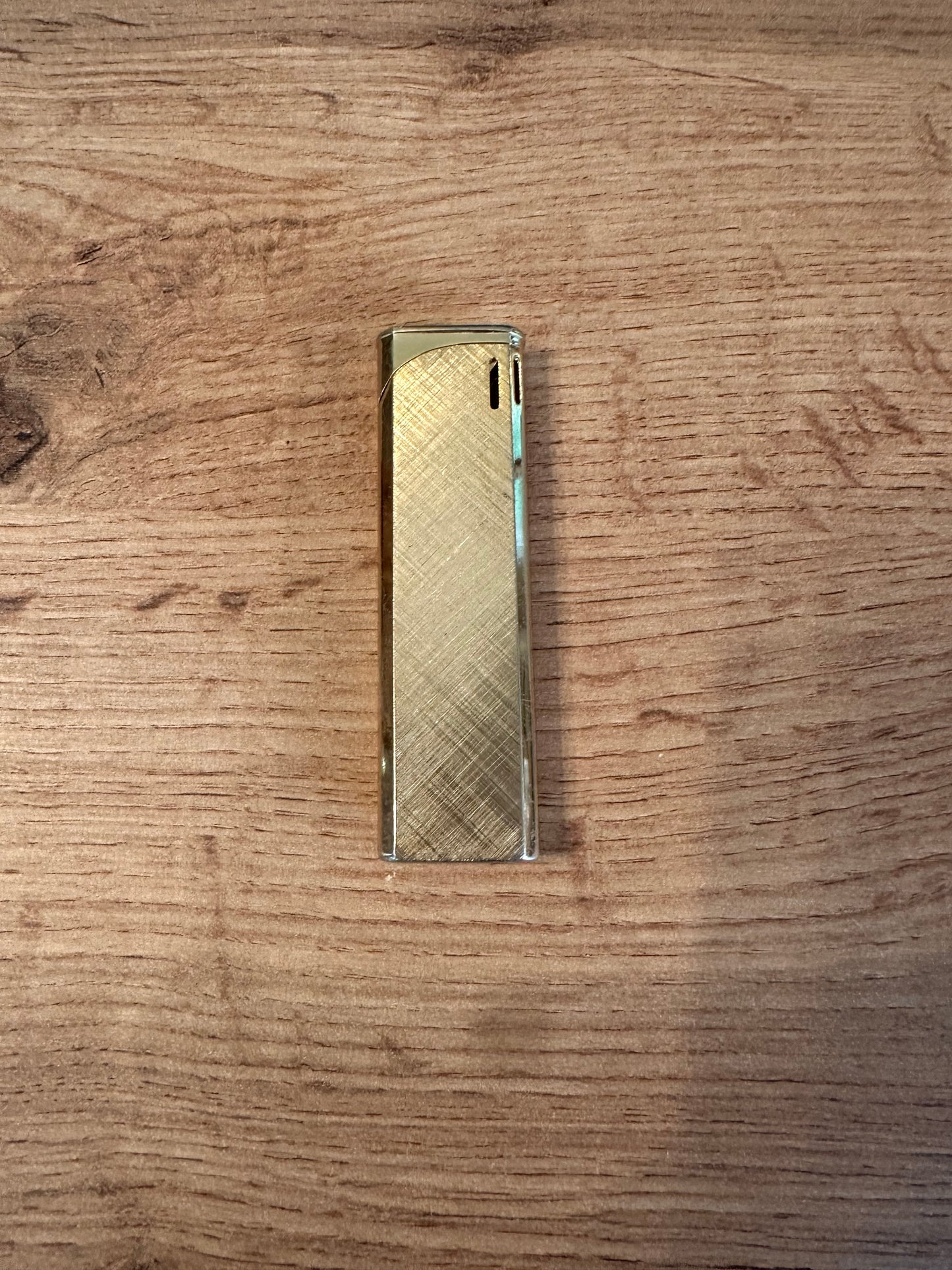 Vintage Flamex Toronado Lighter Featuring Raised Fly Fisherman 3" Gold Tone
