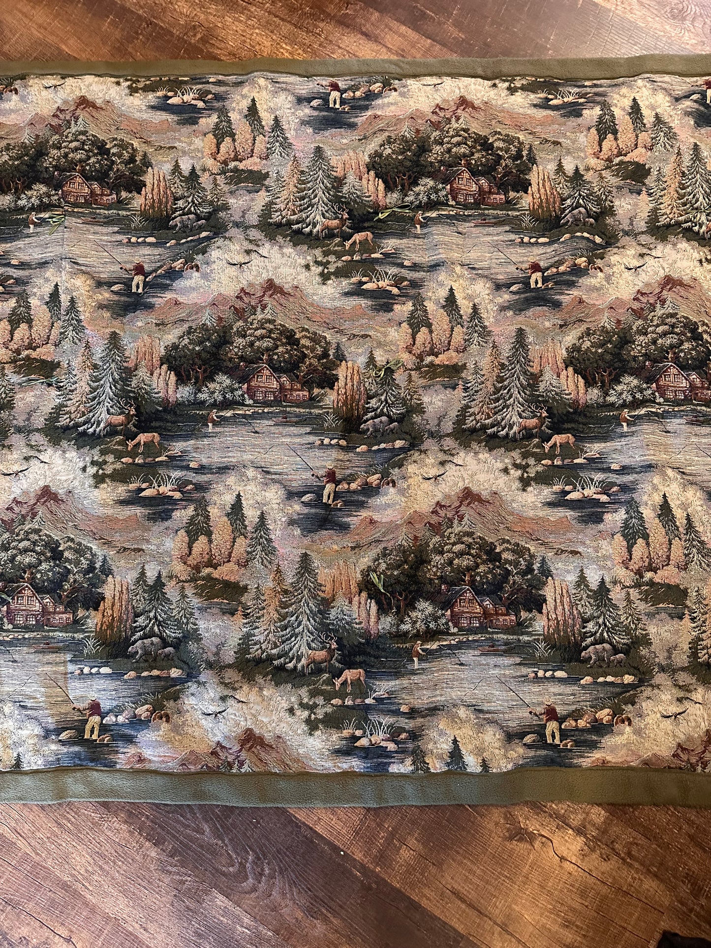 Vintage Outdoors Fisherman Tapestry Blanket