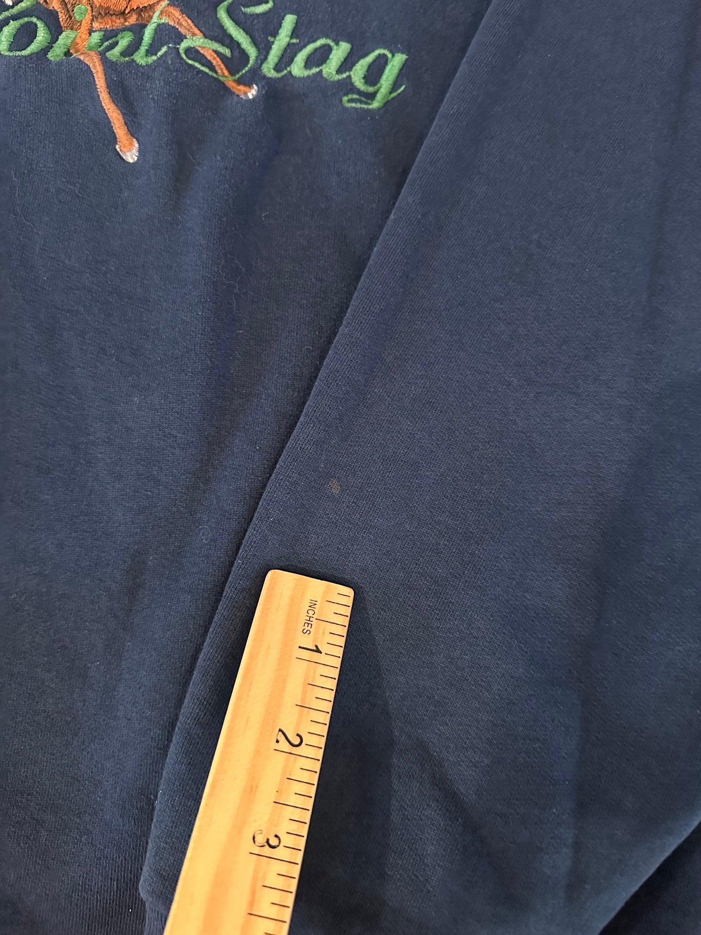 Vintage Headwaters Crewneck (XL) Embroidered Six Point Stag - Navy