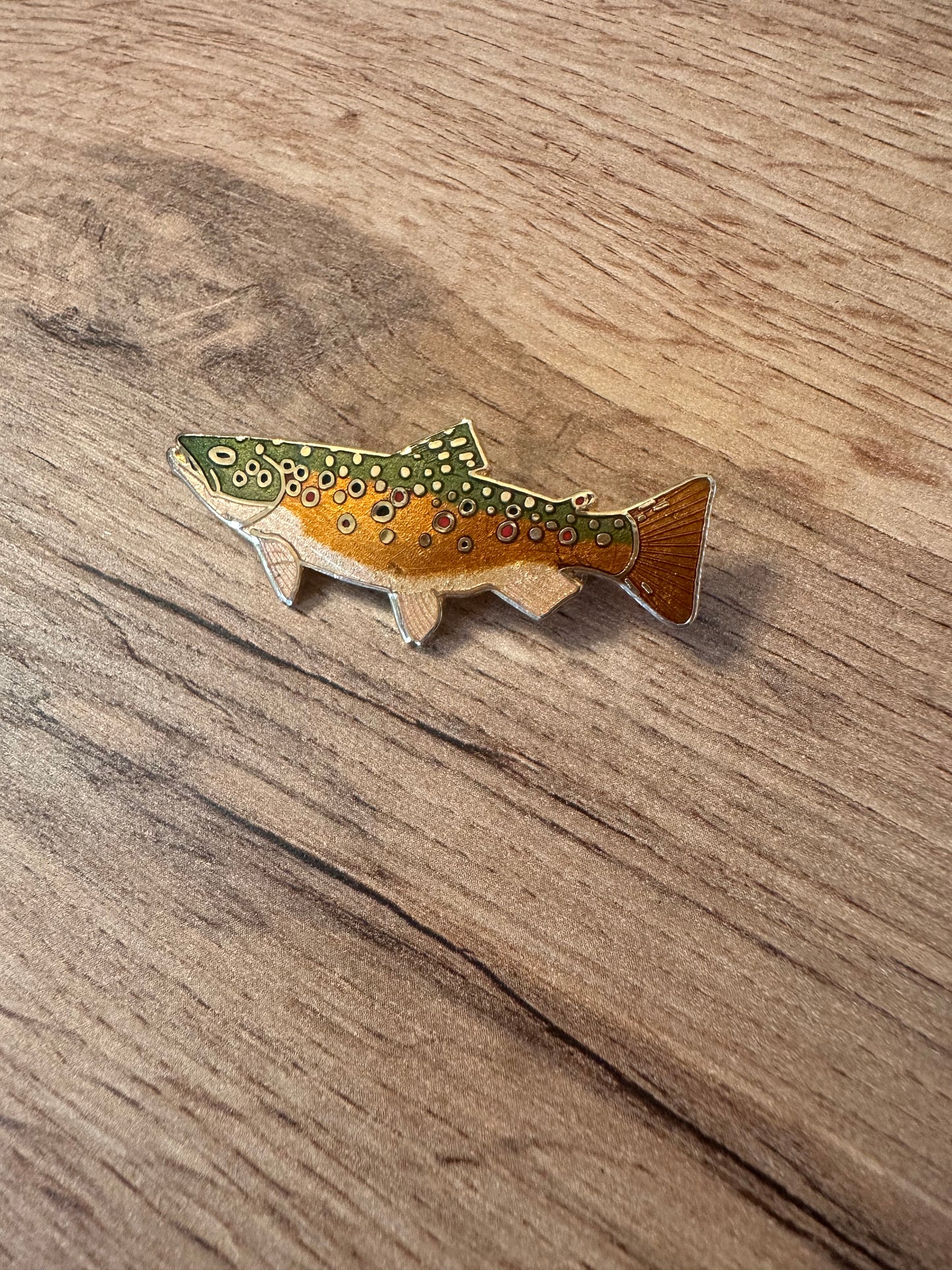 Vintage WM Spears 1988 Trout Enamel Pin