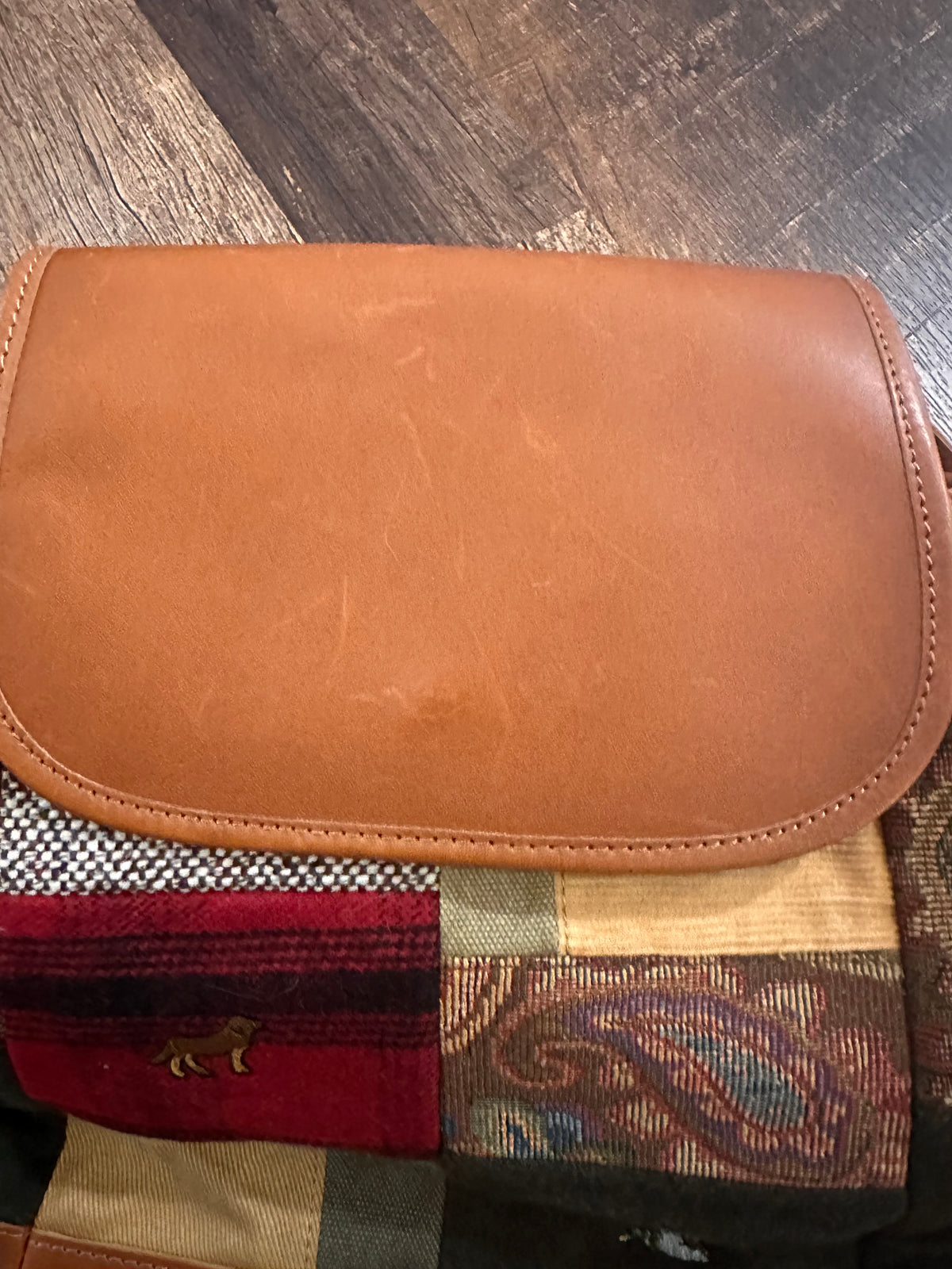Vintage L.L. Bean Leather Patchwork Mini Backpack