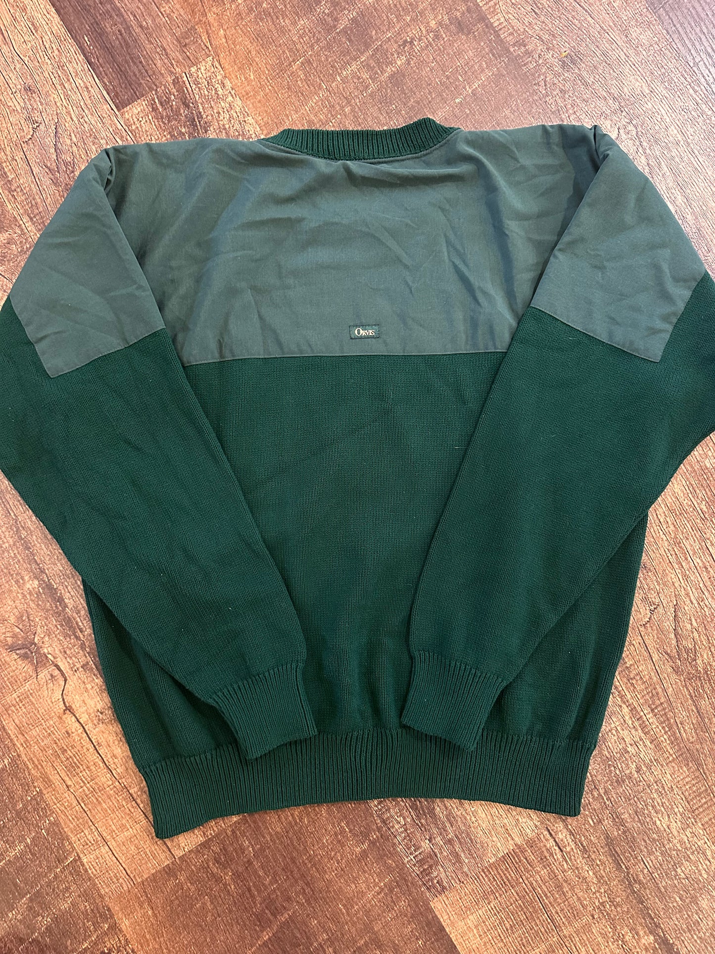 Vintage Orvis Rain Repellent Sweater (L/XL) Green