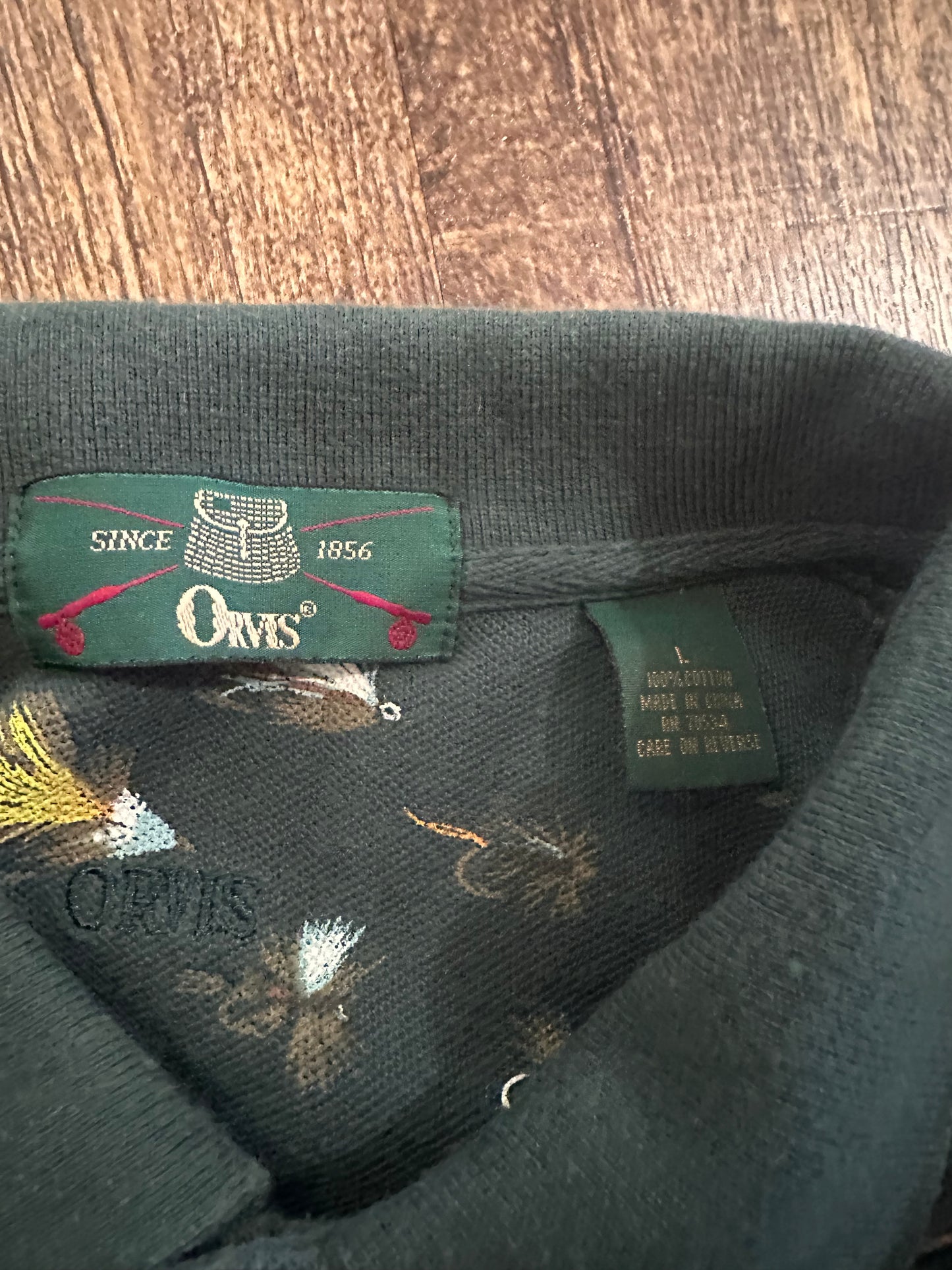 Vintage Orvis Fly Polo (L) Green