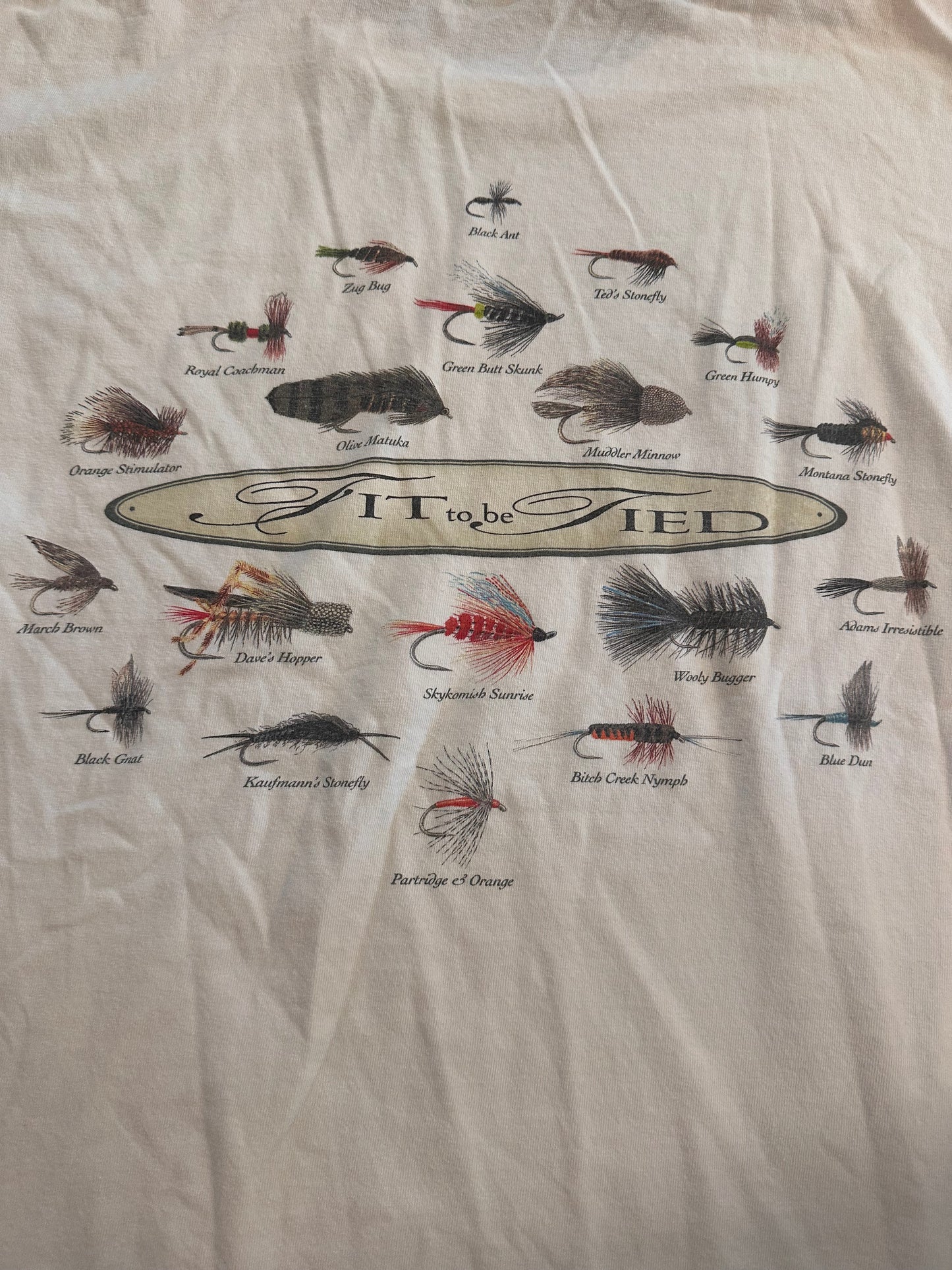 Vintage Columbia Tshirt (L) Fit to be Tied - White