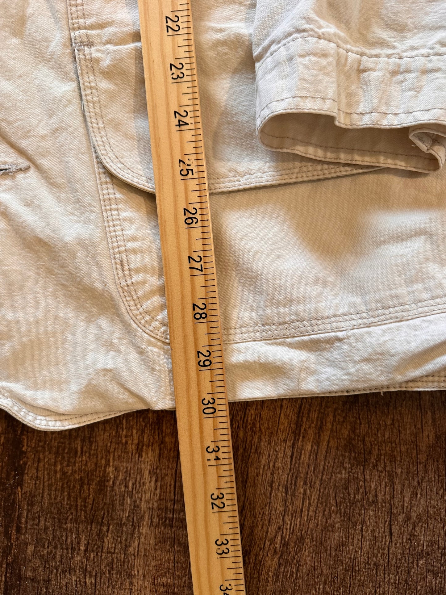 Vintage Woolrich Chore Coat (M) Fly Fishing Lining - Cream with Green Lining