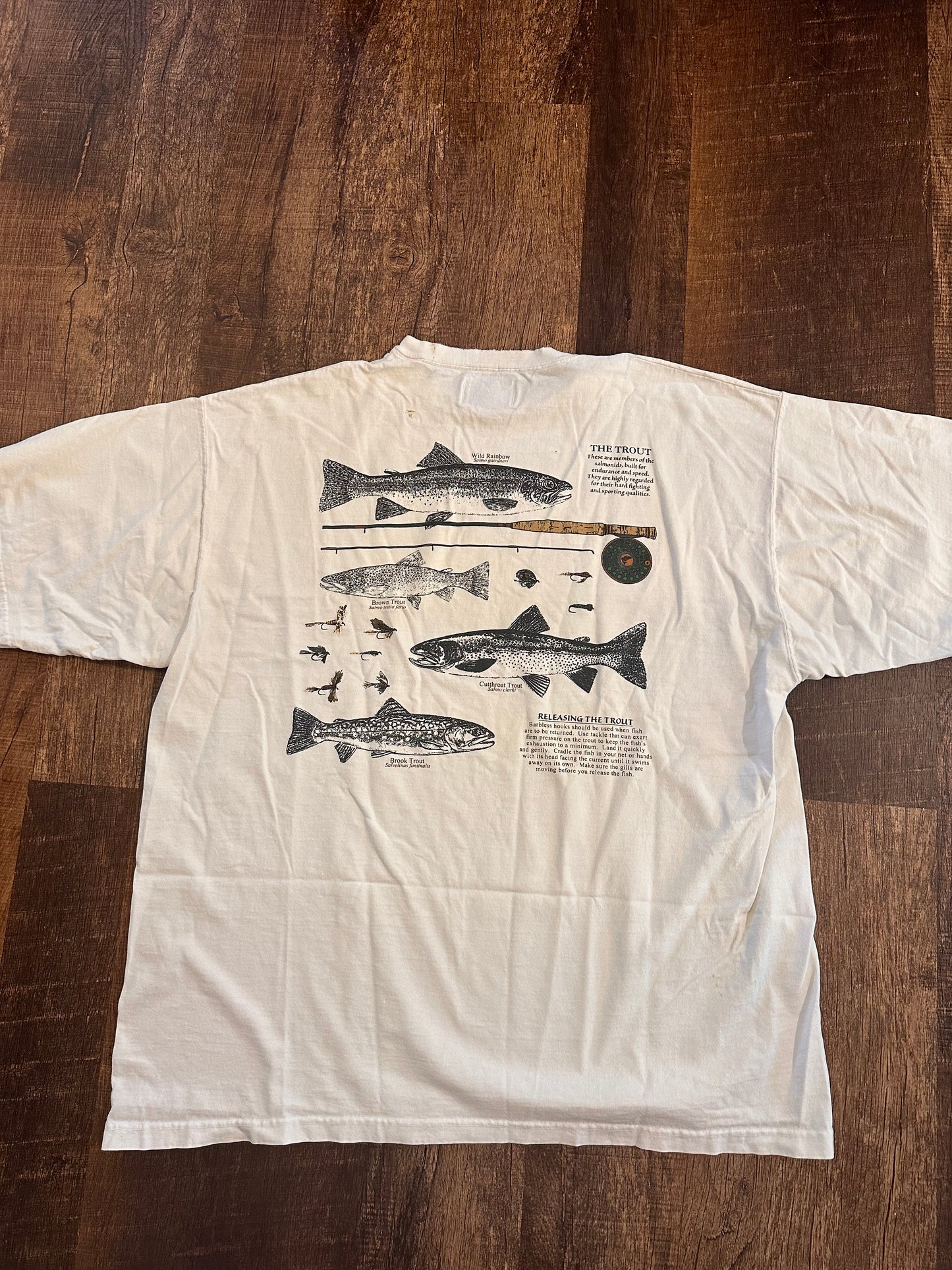 Vintage Big Rock Light Distress T-Shirt (XL) Trouts
