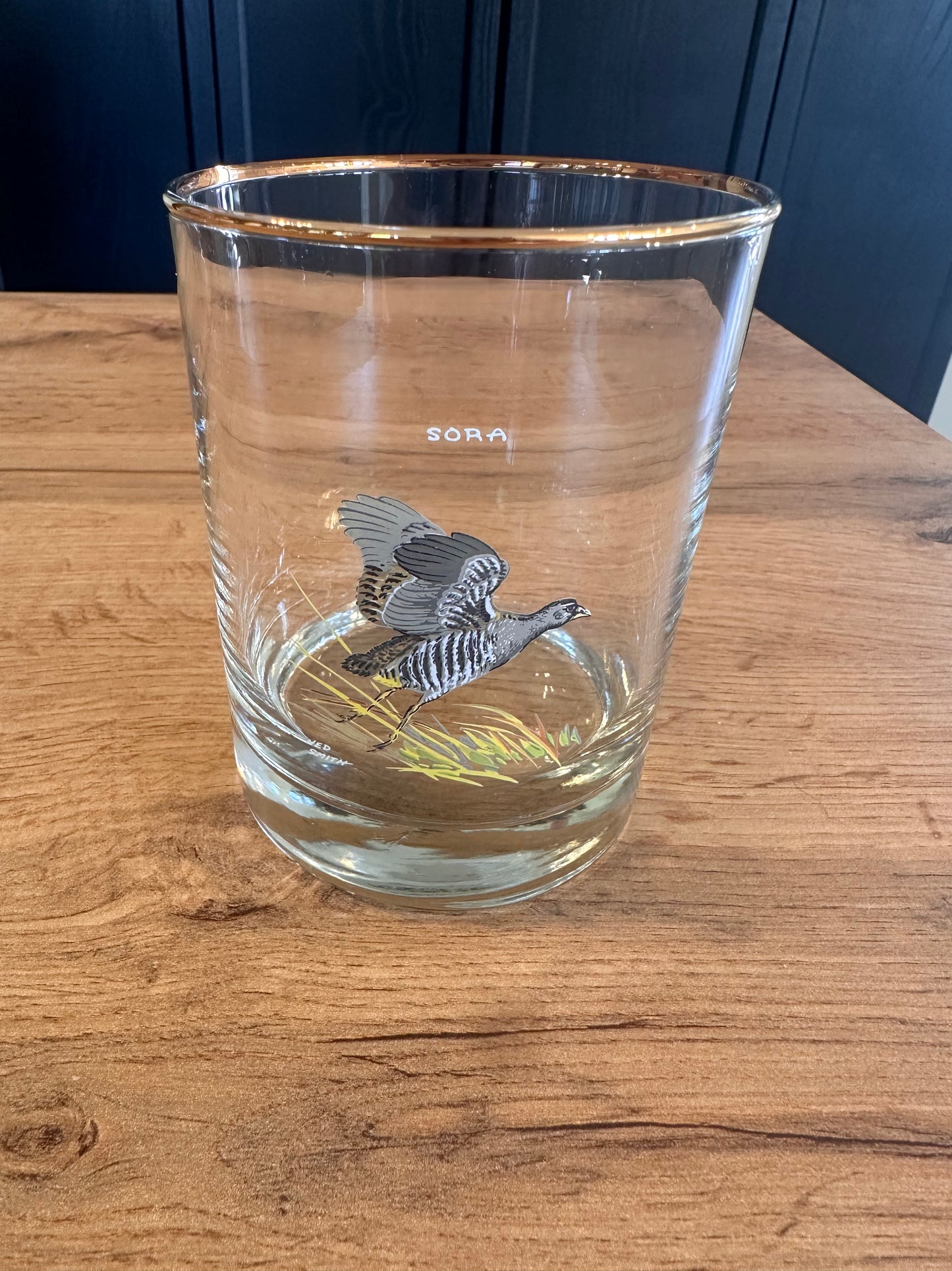 Vintage Ned Smith Game Birds Whiskey Glasses (Set of 5)