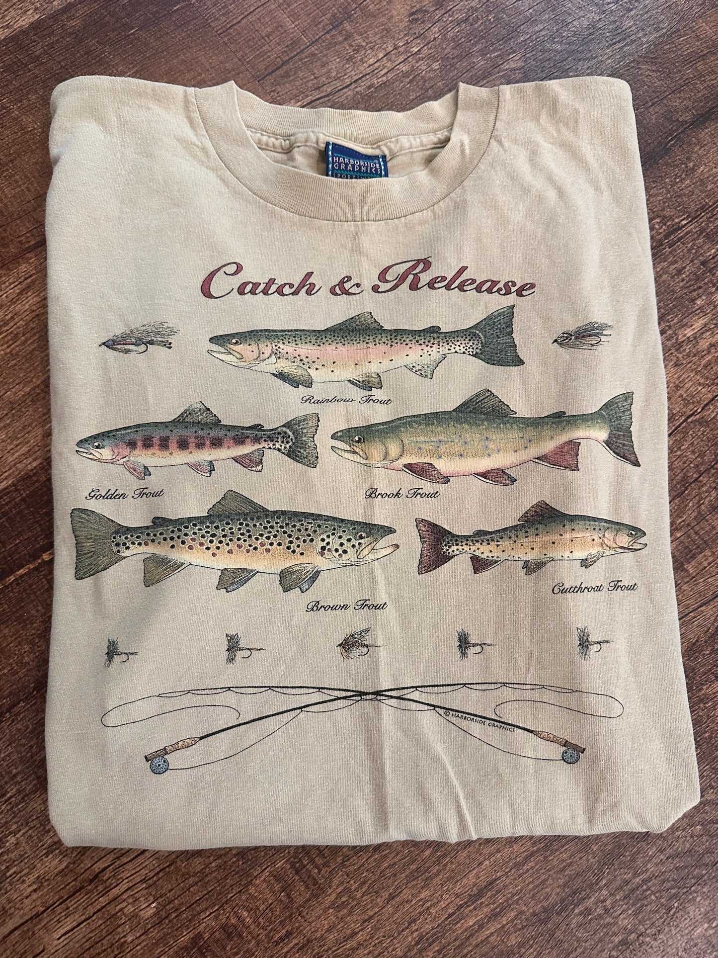 Vintage Harborside Graphics T-Shirt (L) Catch & Release