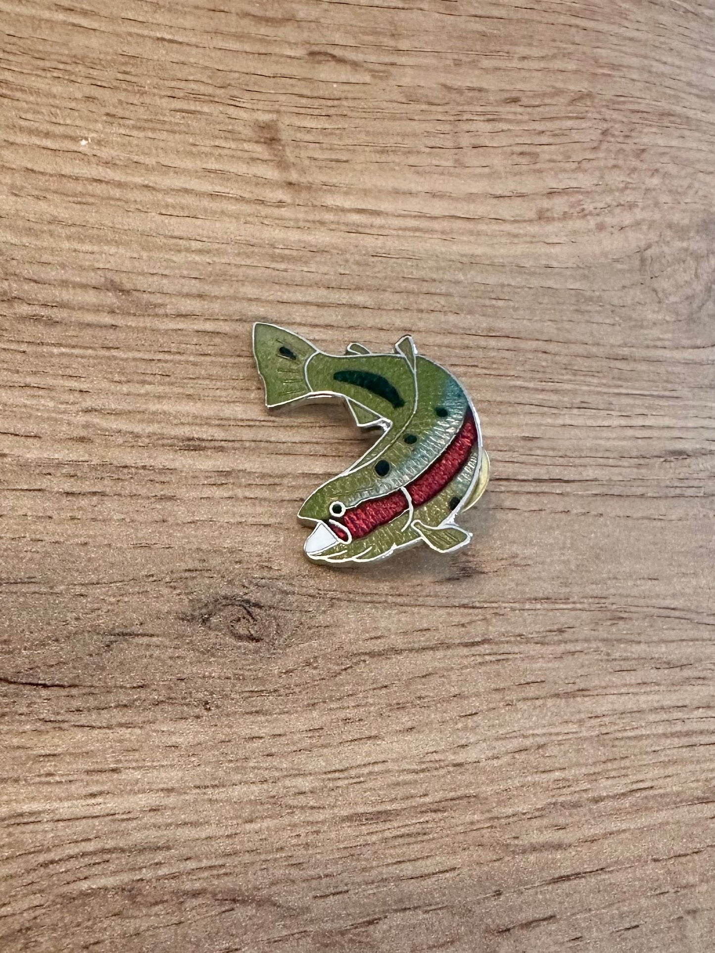 Vintage Trout Enamel Lapel Pin