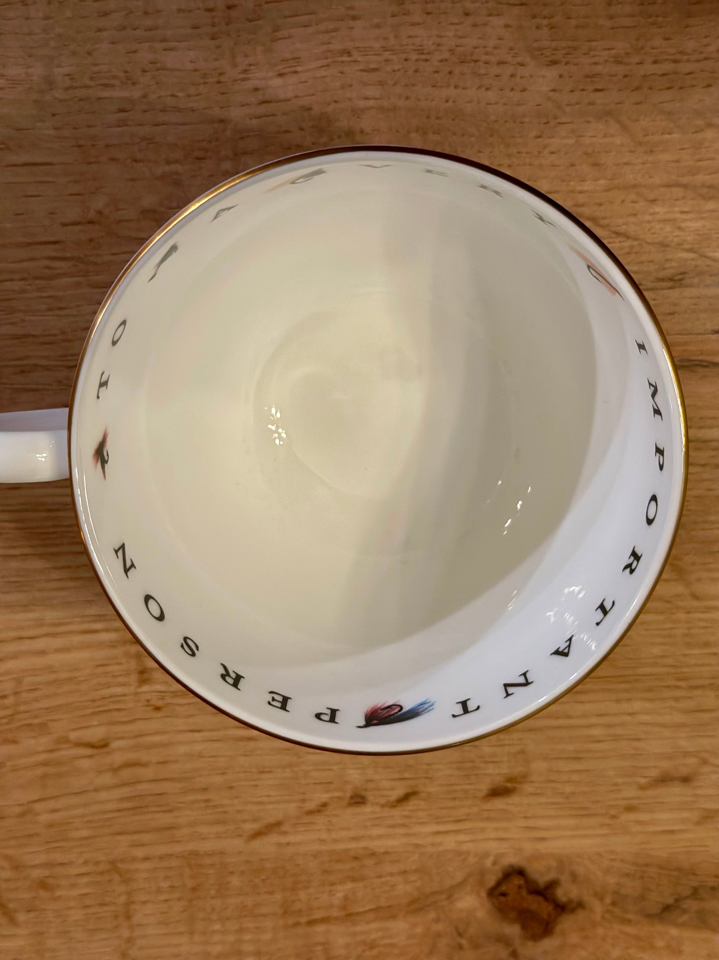 Rare Vintage Royal Worcester Cup and Saucer “To A Very Important Person” Trout and Fly Fishing Scenes