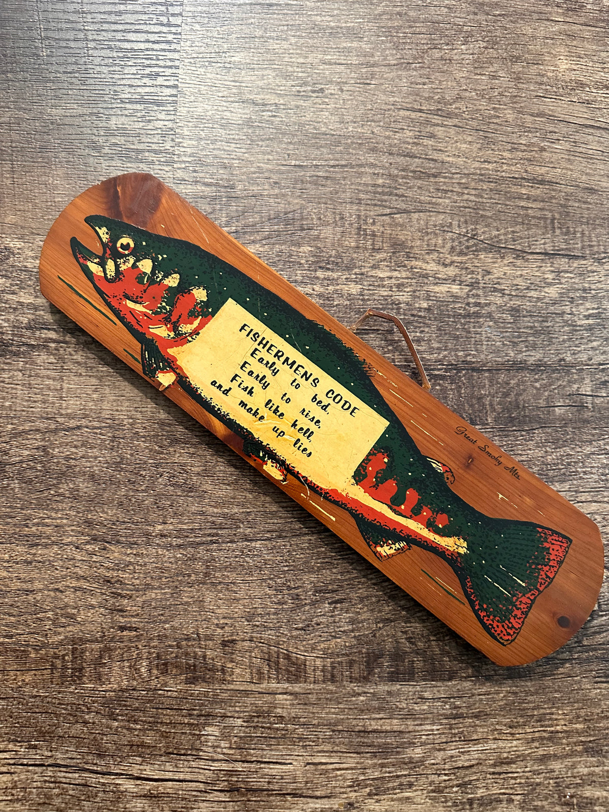 Vintage Fisherman’s Code Wall Plaque
