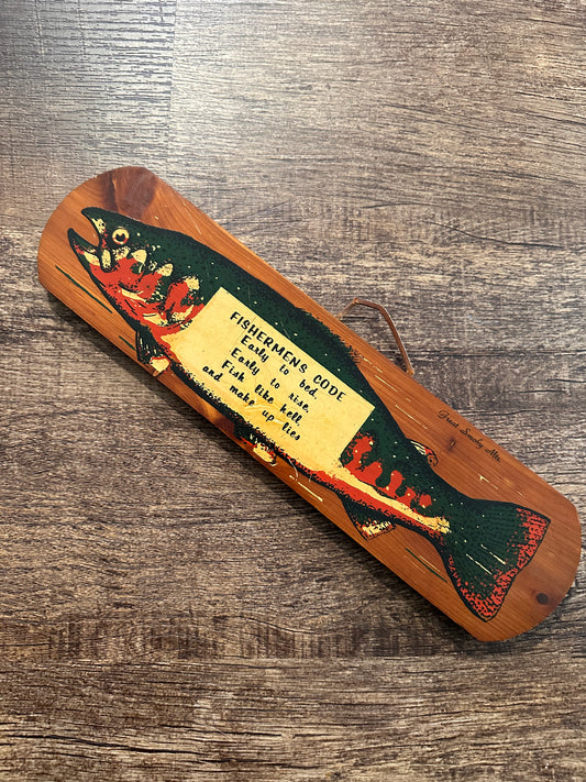 Vintage Fisherman’s Code Wall Plaque