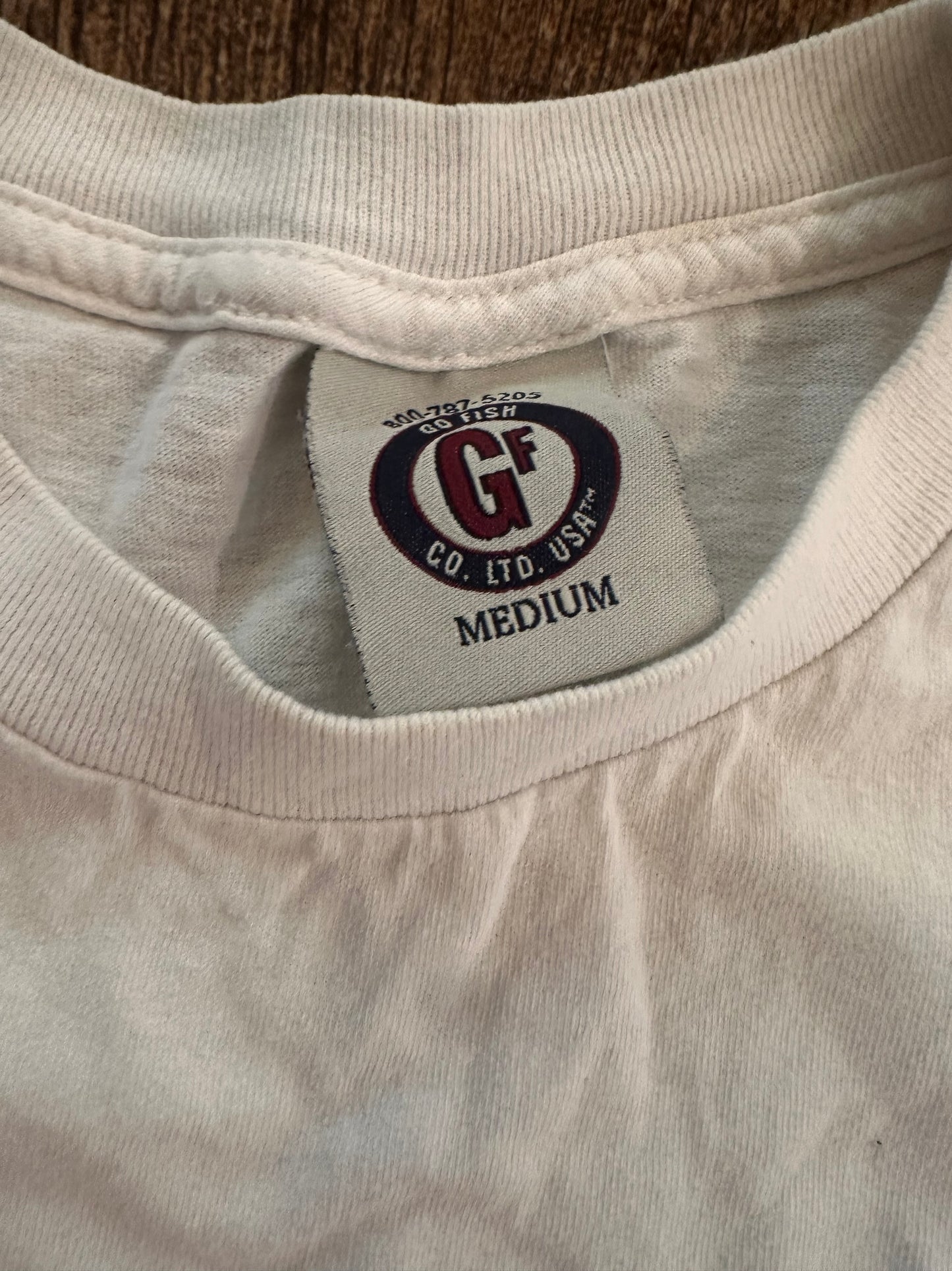 Vintage Go Fish T (M) Vegetarian Bad Fisherman - White