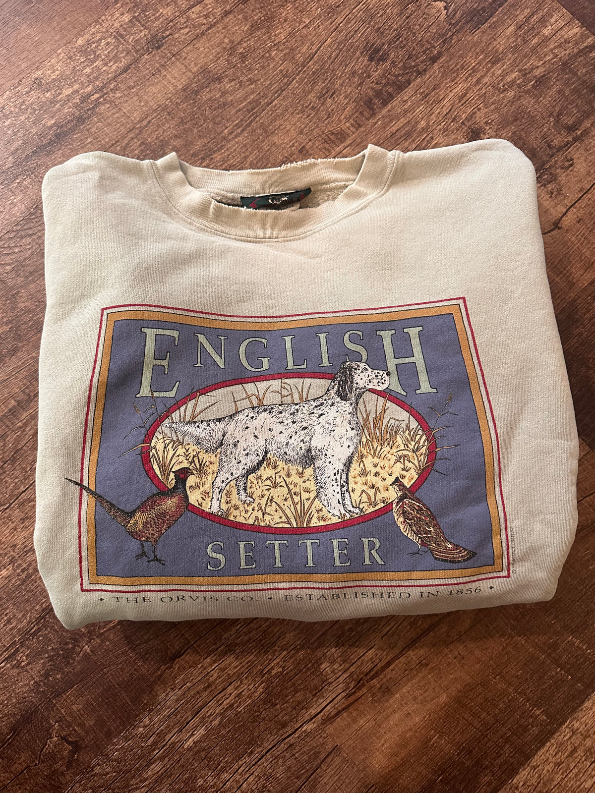 Vintage Orvis Crewneck (XL) Light Distressed English Setter