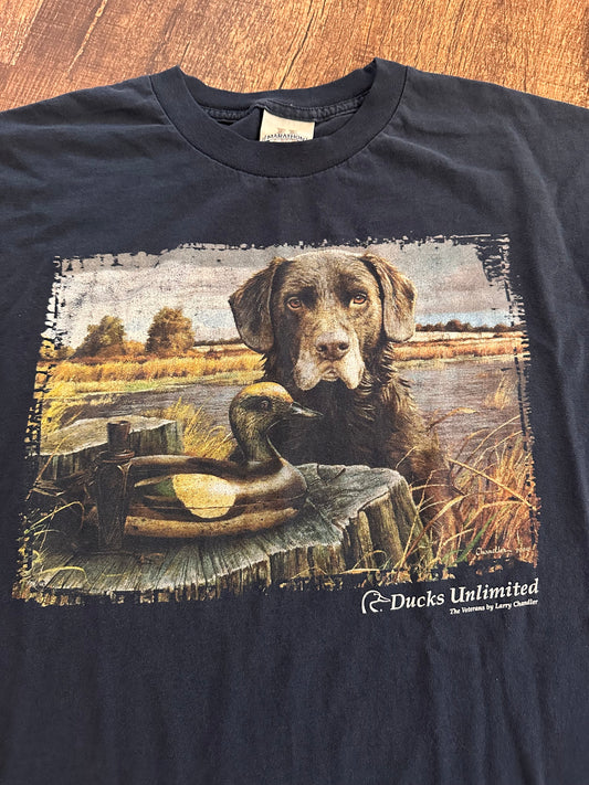VTG Ducks Unlimited T (XXL) The Veterans - Lab and Duck Decoy - Blue