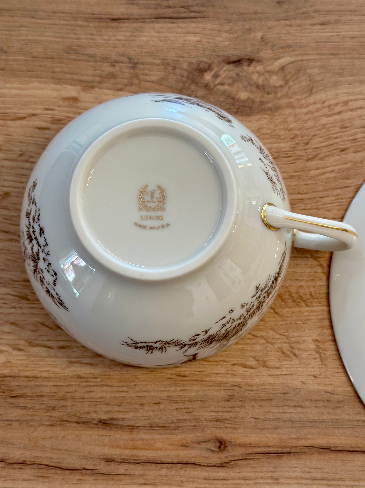 VTG Lenox “Reserved: For a Very Wonderful Guy” Tea / Coffee / Soup Cup and Saucer - Ivory