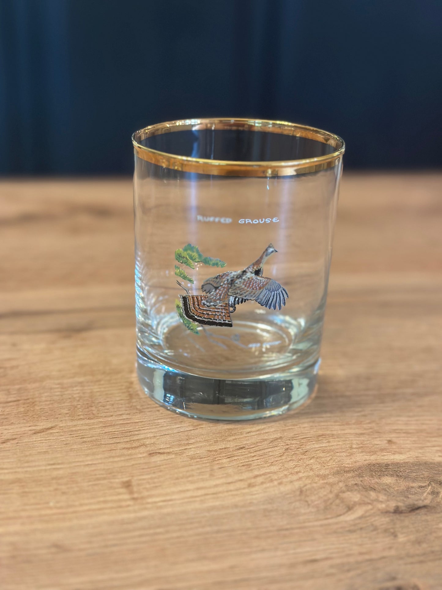 Vintage Orvis Ned Smith Double Old Fashioned Whiskey Glasses (Set of 4) Game birds edition *Mint*