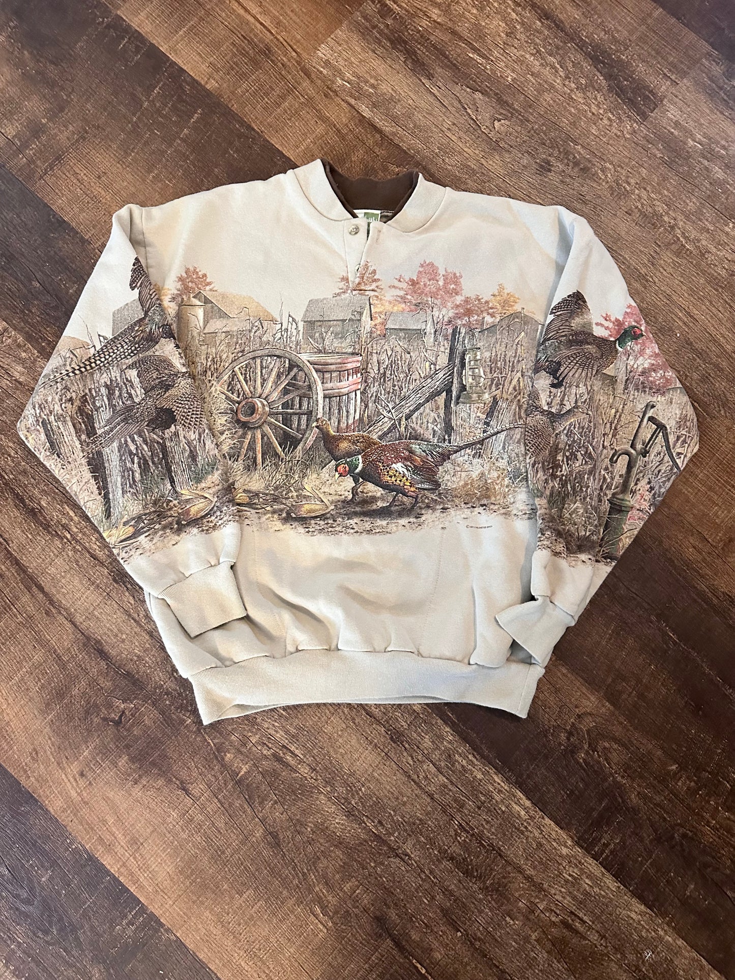 Vintage Art Unlimited Pheasant Sweatshirt (L)