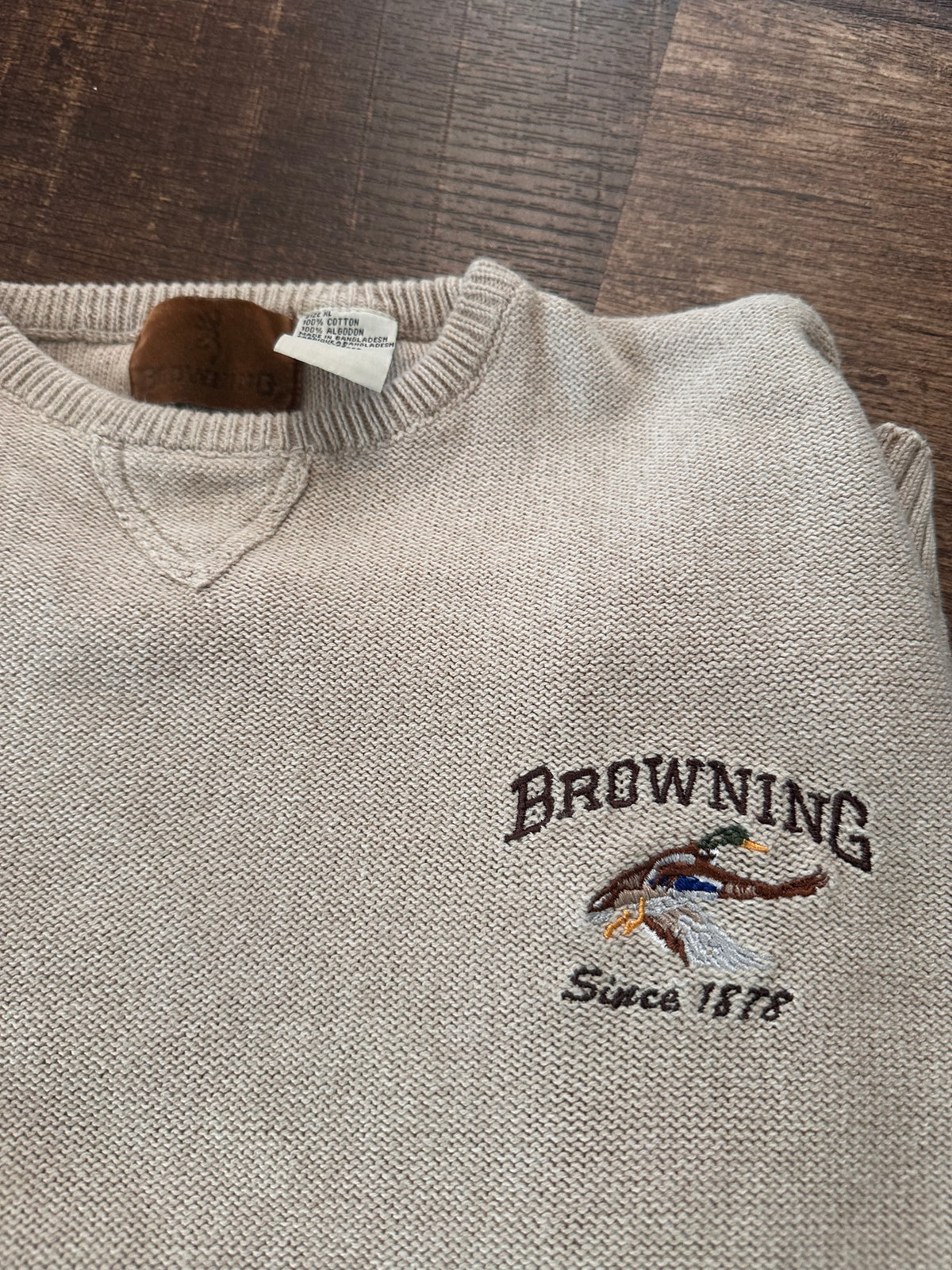Vintage Browning Sweater (XL) Embroidered Duck
