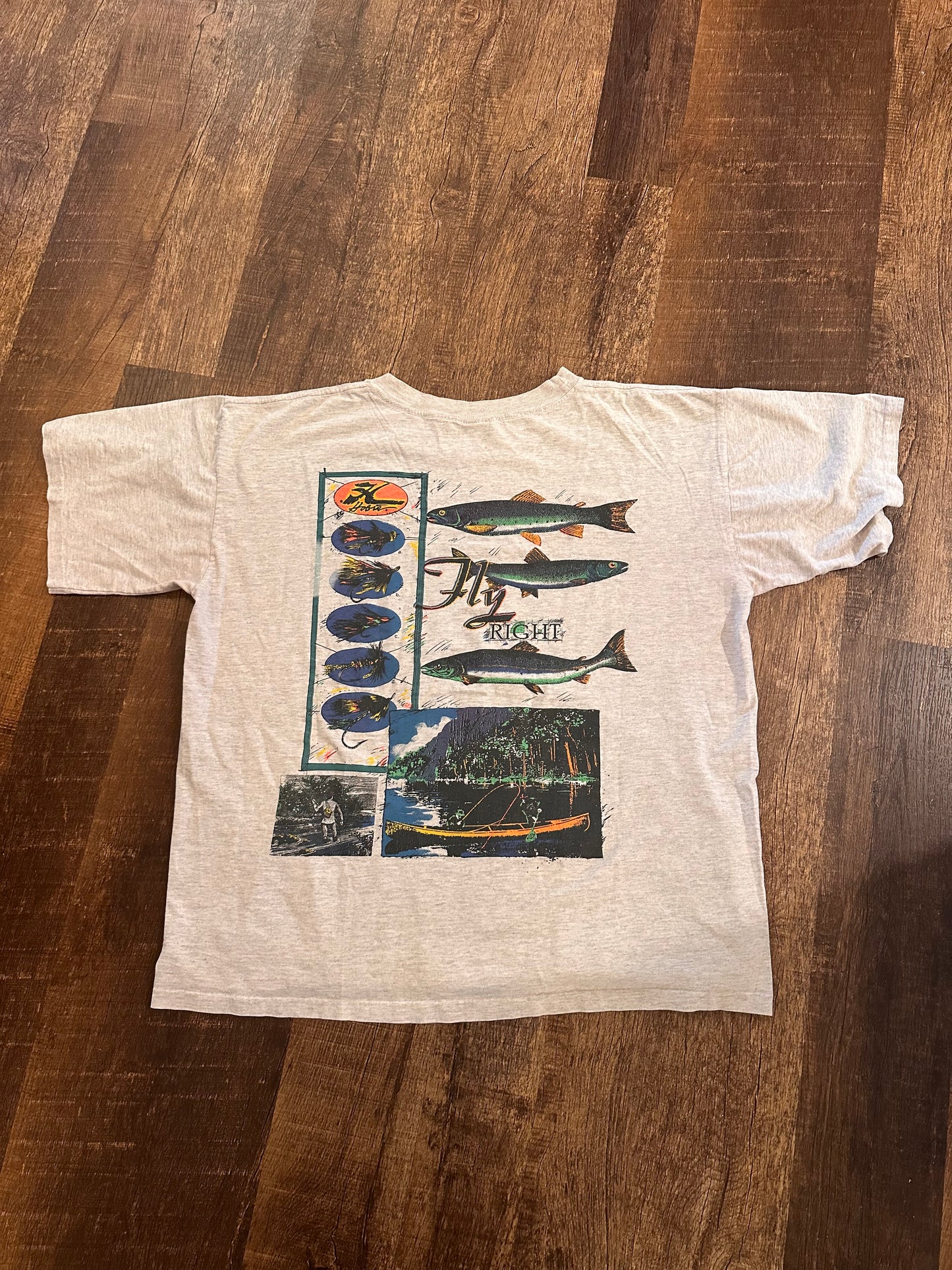 Vintage Hobie T (XL) Fly Right - Gray