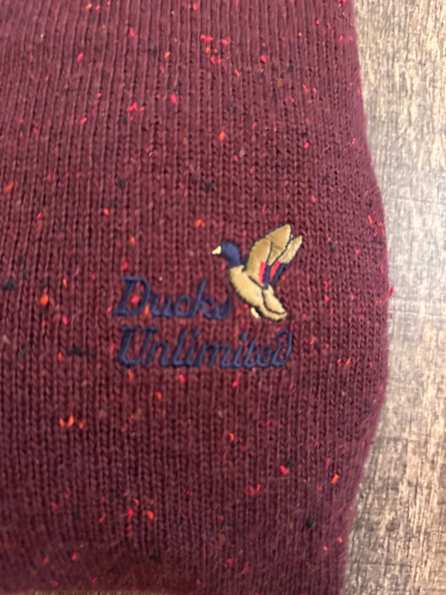 VTG Ducks Unlimited Sweater (L) Embroidered Logo - Maroon