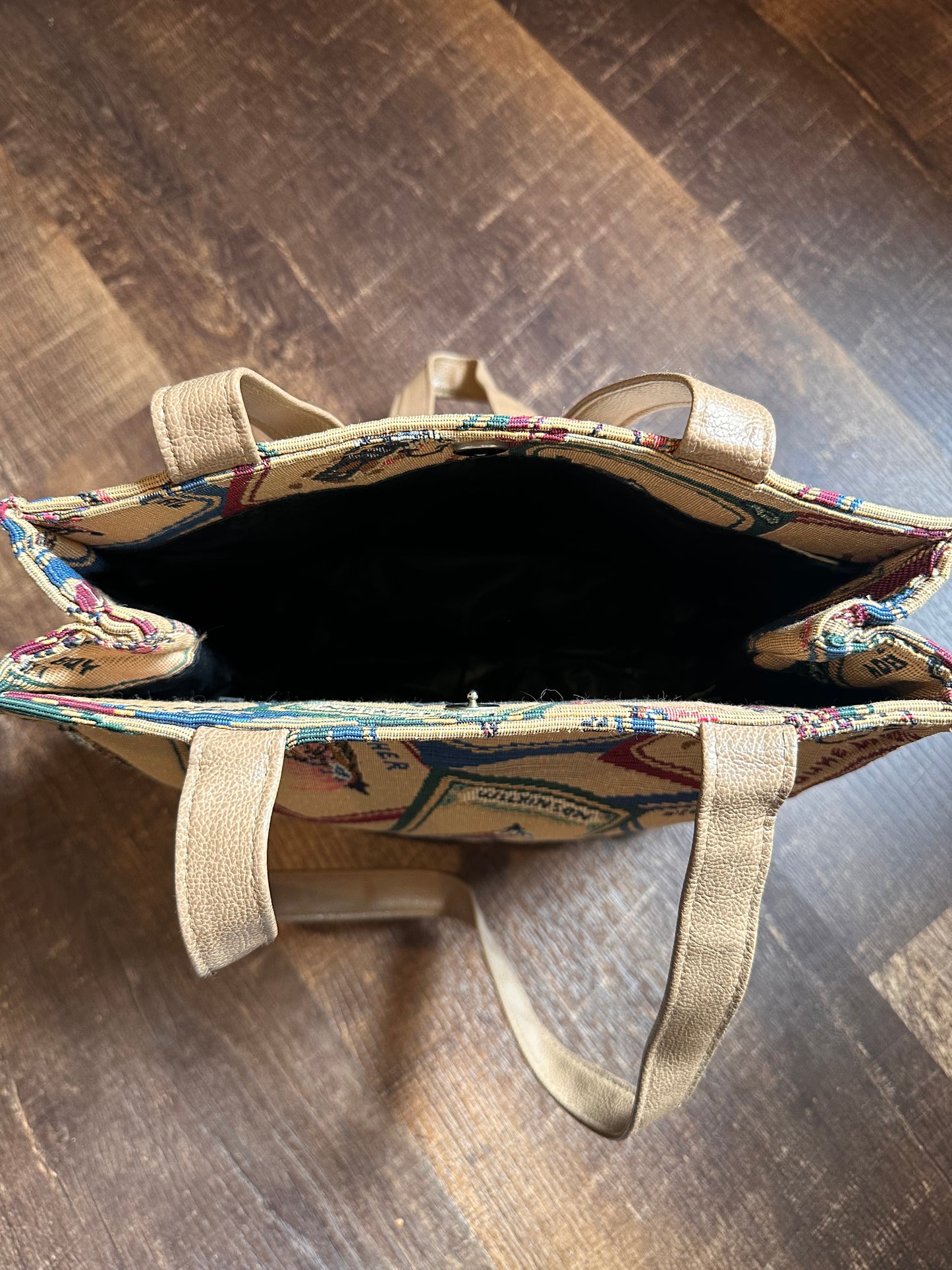 Vintage Tapestry Tote Bag Fly Lures