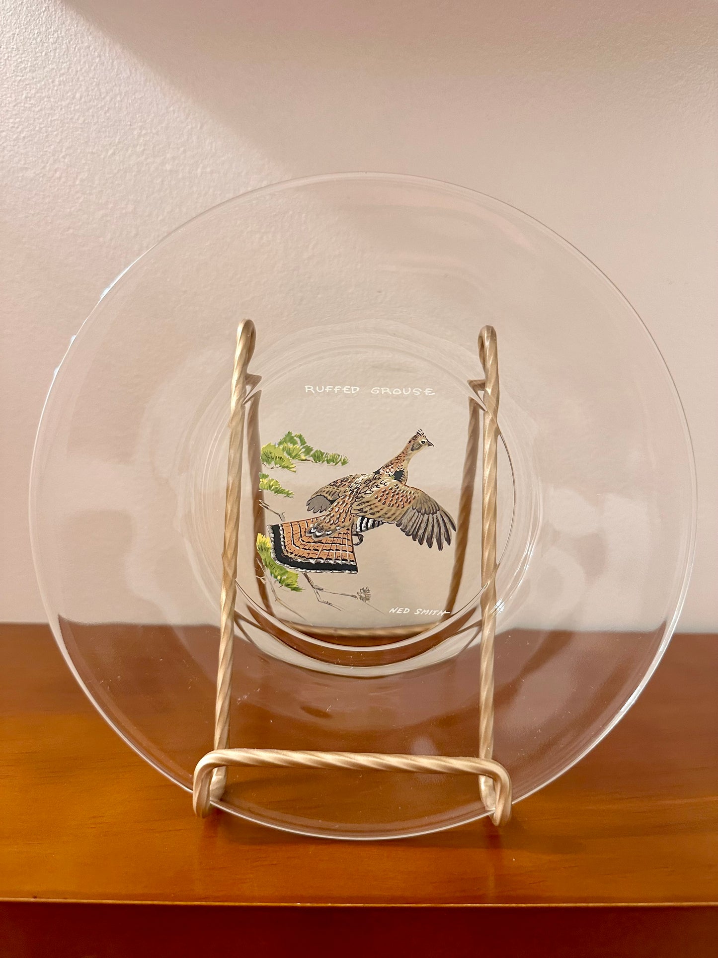 Vintage 1970s Ned Smith “Game Birds” Appetizer / Dessert Plates (Set of 7)