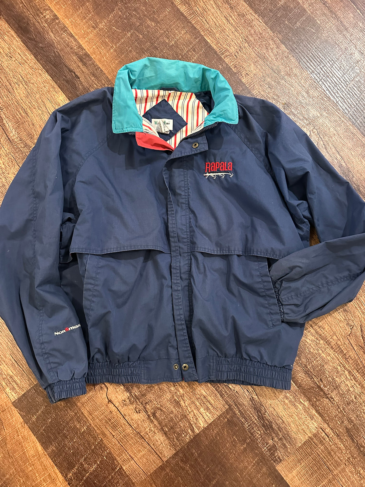 Vintage Rapala Jacket (XL) Navy Blue