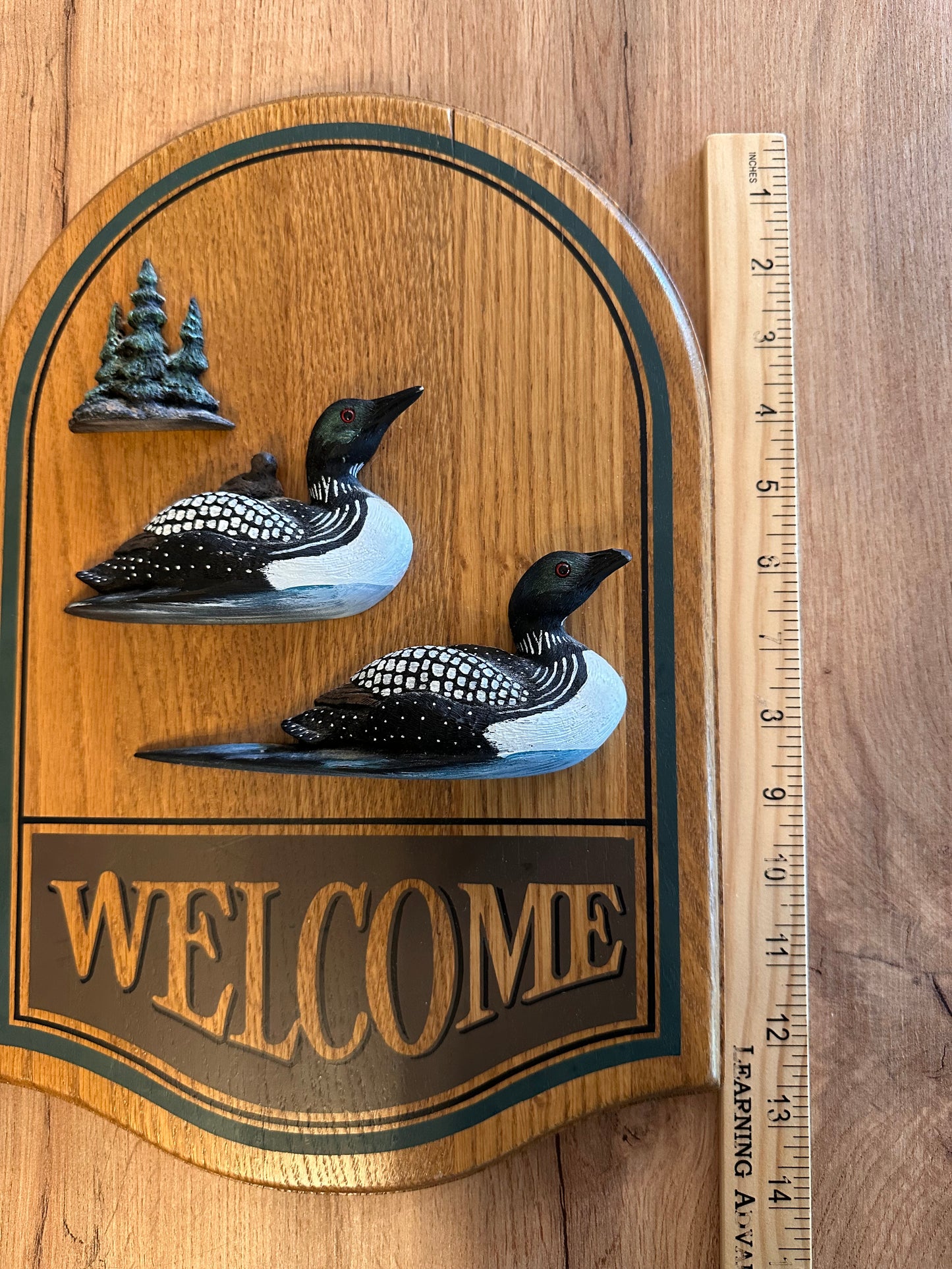 Vintage Loon Welcome Sign 14”x10”