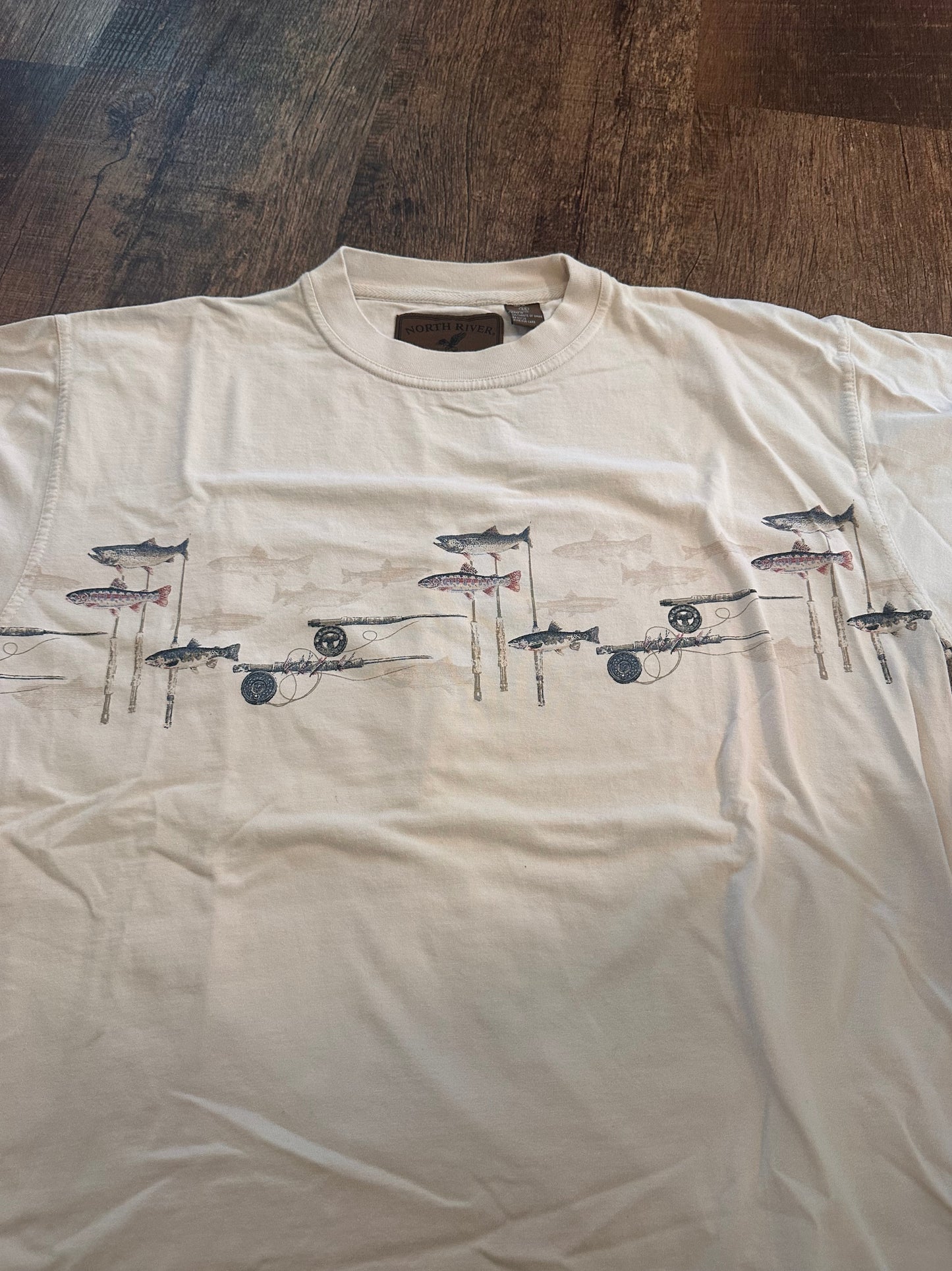 Vintage North River Tshirt (XL) Trout and Fly Reels
