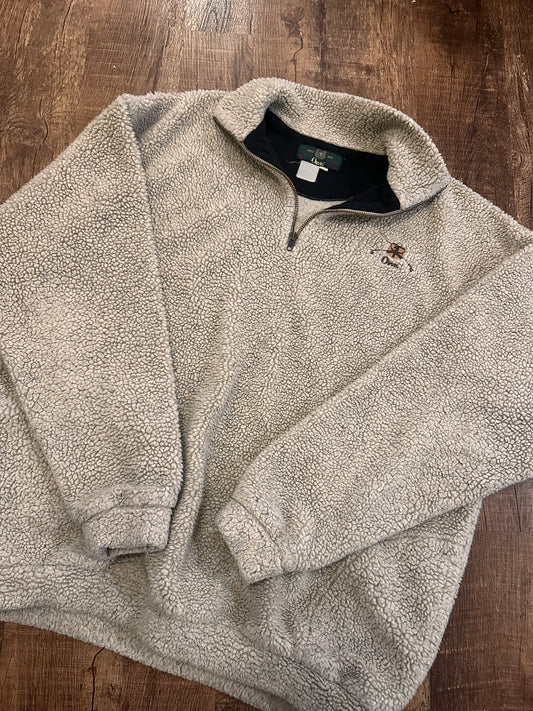 Vintage Orvis Sherpa (XL) Embroidered Creel Logo - Beige
