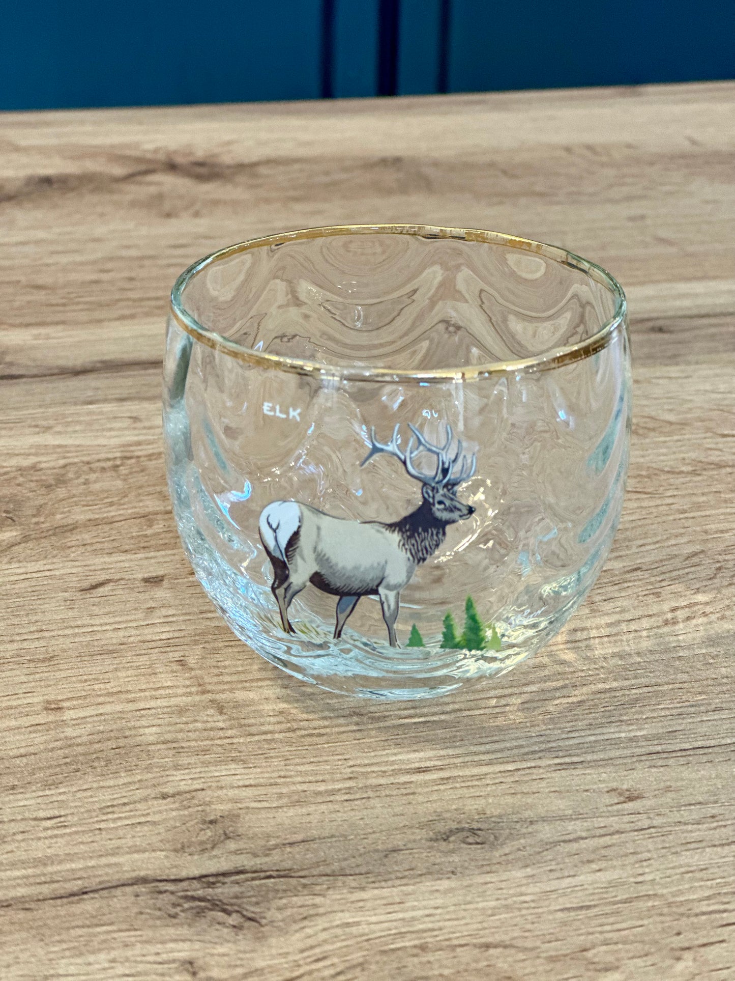 RARE 🥃 Ned Smith “Big Game” Low Ball Whiskey Glasses (Set of 8)