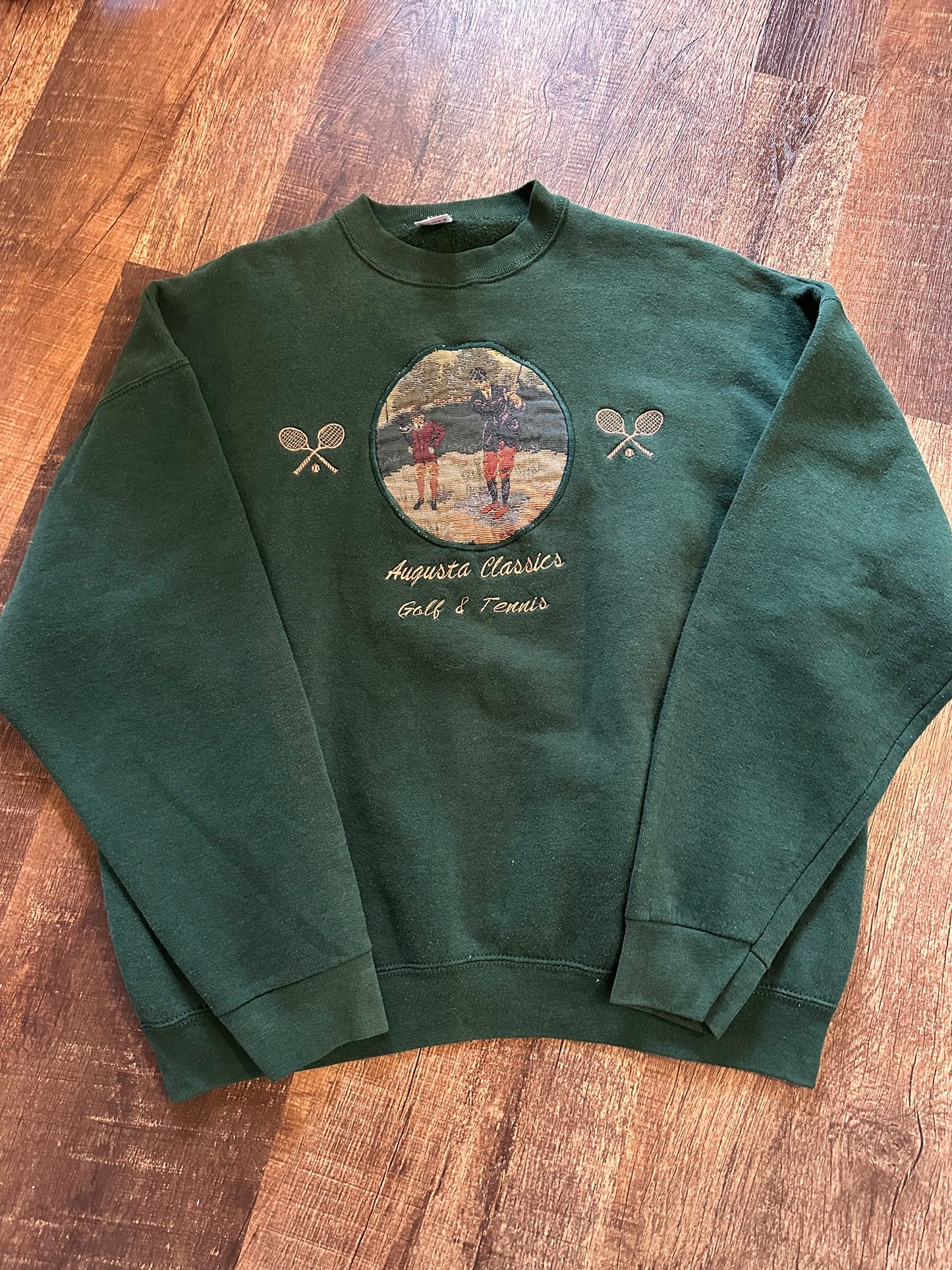 Vintage Augusta Classics Golf and Tennis (XXL) Tapestry - Green