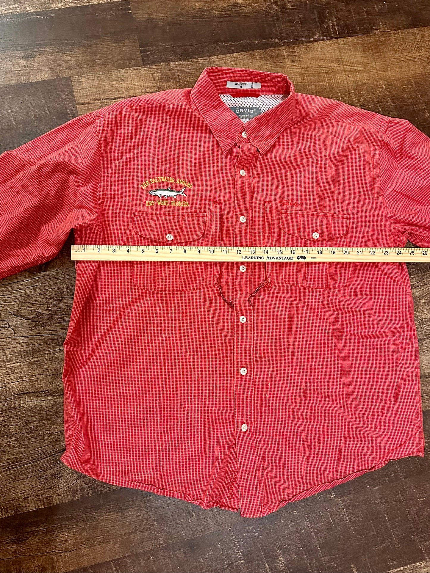 Orvis Trout Bum Fishing Button Down (XL) Embroidered Saltwater Angler - Key West FL
