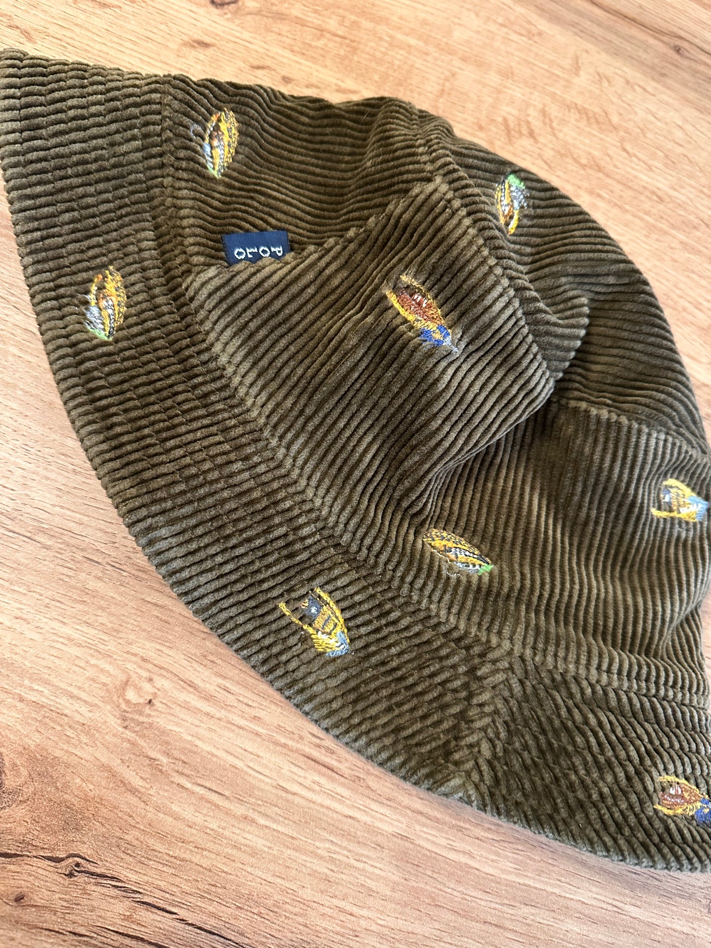 Polo Ralph Lauren Corduroy Bucket Hat (L/XL) Embroidered Flies