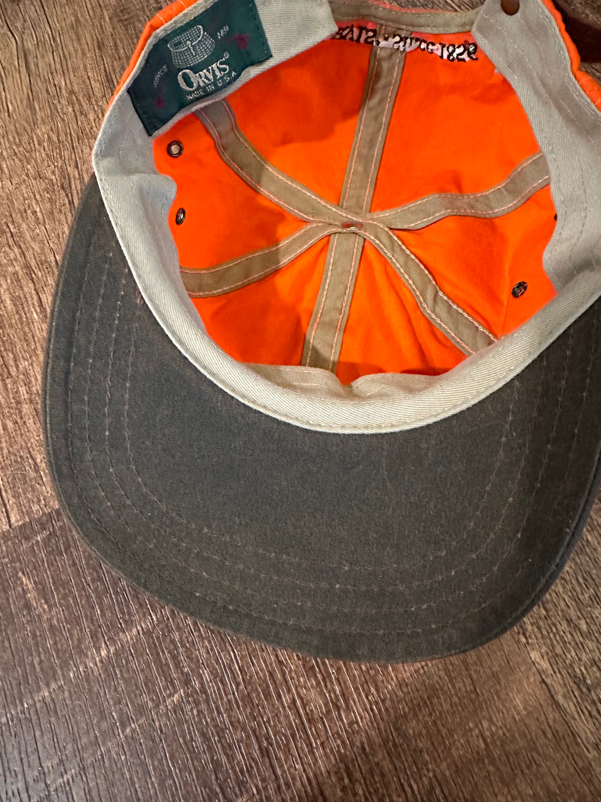 Vintage Orvis Waxed Cap Hunter Orange
