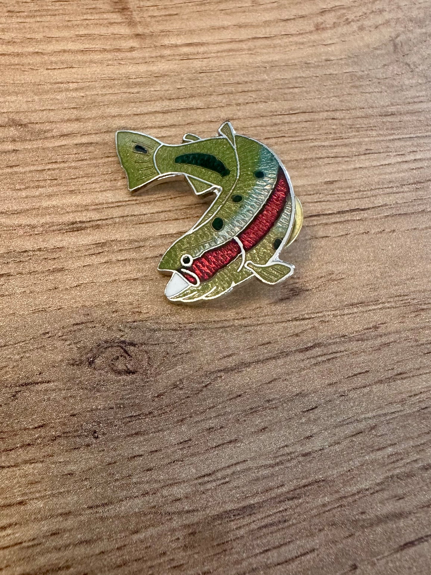 Vintage Trout Enamel Lapel Pin