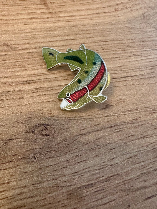 Vintage Trout Enamel Lapel Pin