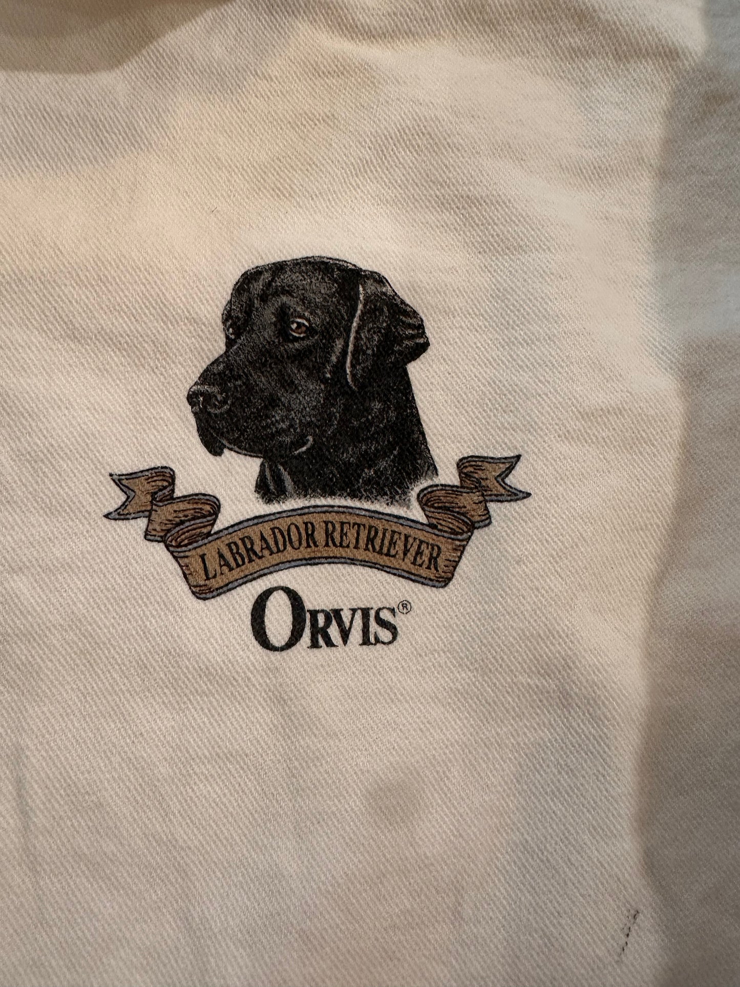 Vintage Orvis Long Sleeve Polo Sweatshirt (XXL) Labrador Retriever Graphic